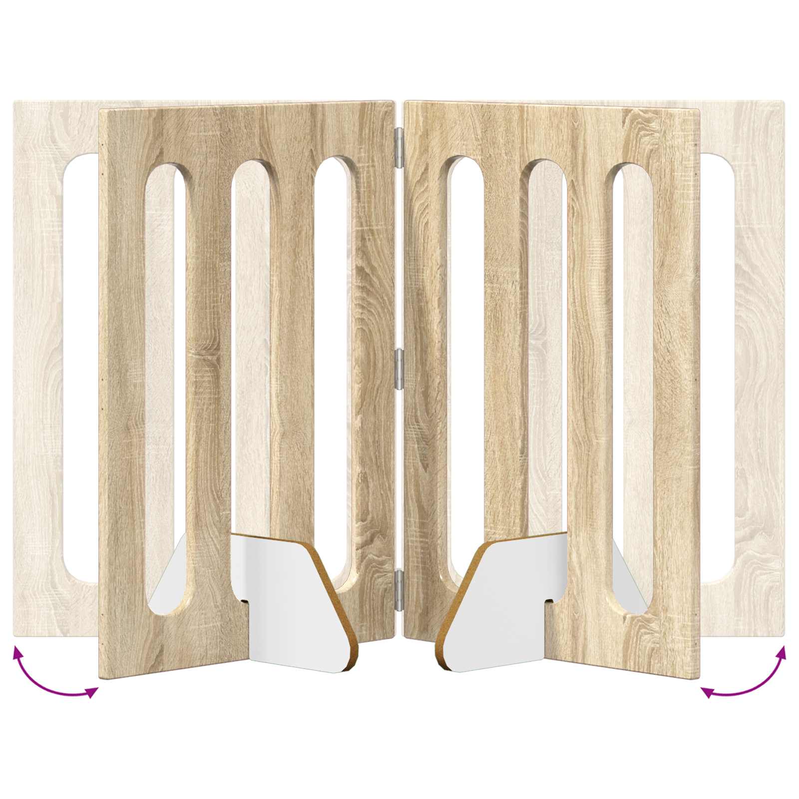 Opvouwbaar huisdierhek 2 pcs Sonoma Eiken 100,5 x 38 x 70 cm is nu te koop bij PeponiXL, paradijselijk wonen!
