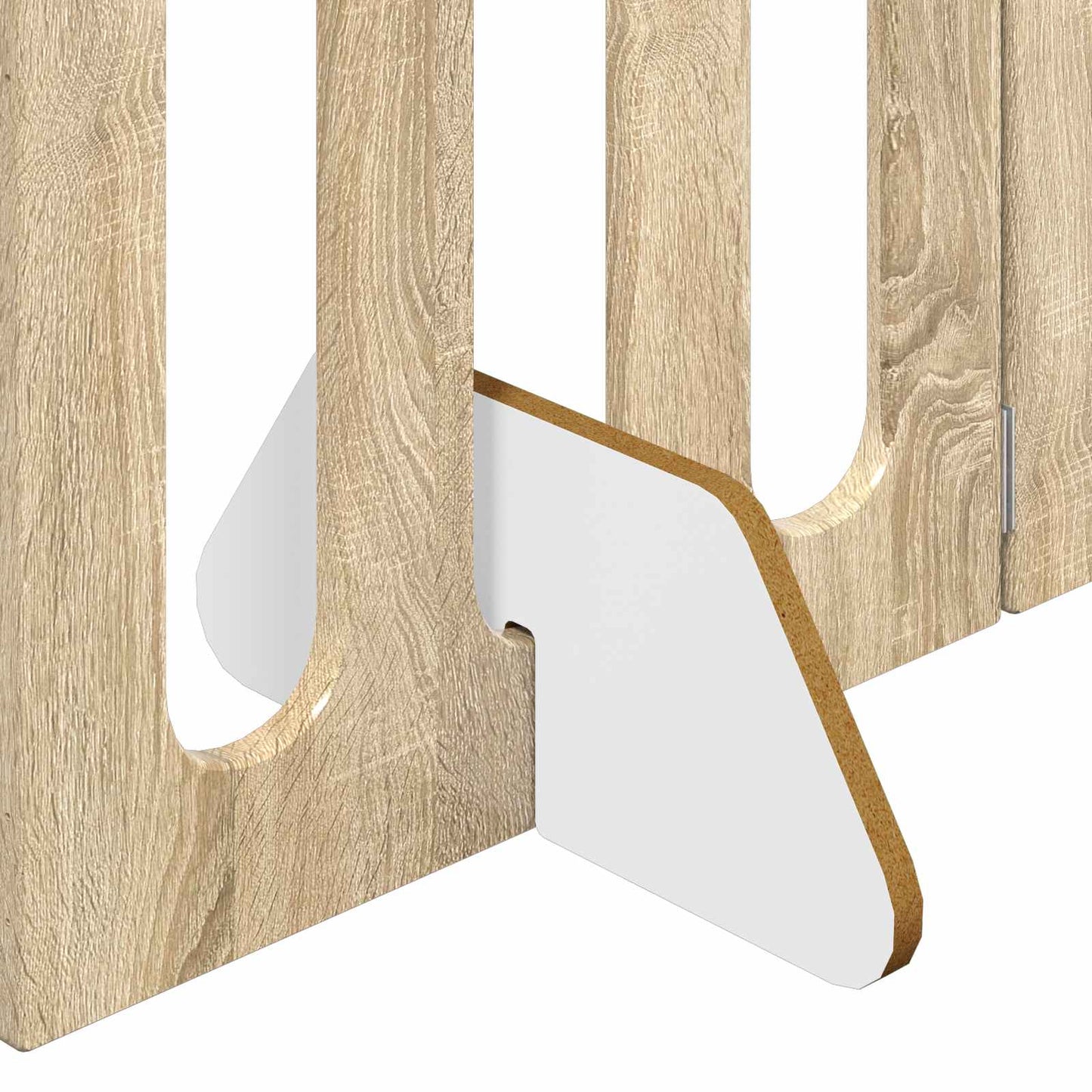 Opvouwbaar huisdierhek 4 pcs Sonoma Eiken 201 x 38 x 70 cm is nu te koop bij PeponiXL, paradijselijk wonen!