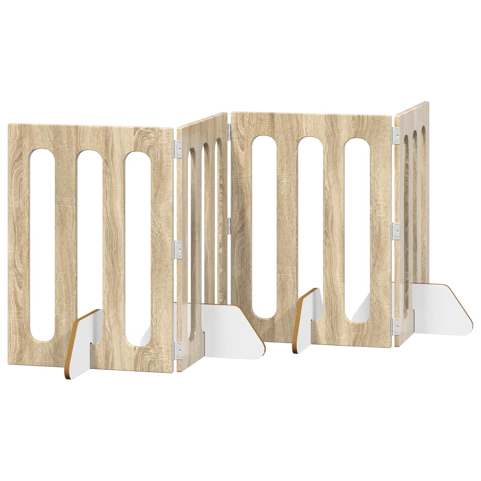 Opvouwbaar huisdierhek 4 pcs Sonoma Eiken 201 x 38 x 70 cm is nu te koop bij PeponiXL, paradijselijk wonen!