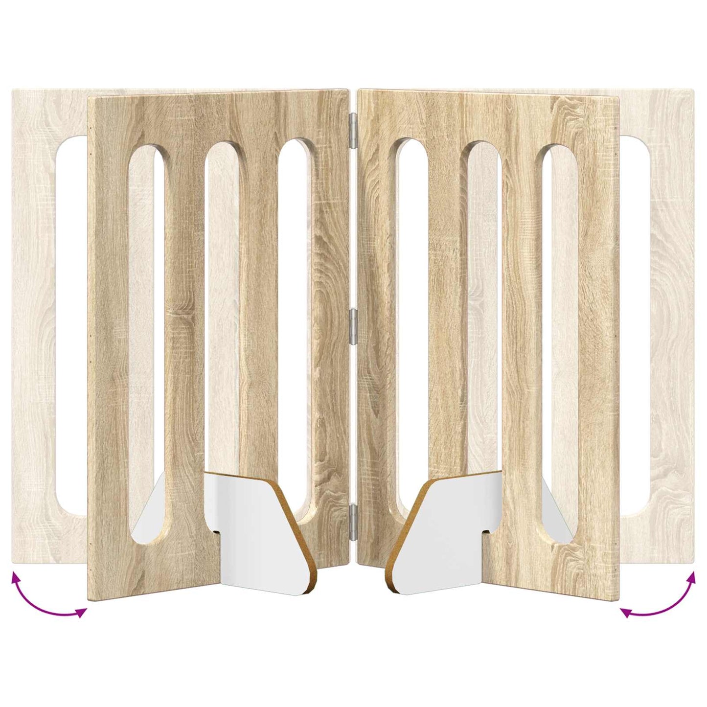 Opvouwbaar huisdierhek 4 pcs Sonoma Eiken 201 x 38 x 70 cm is nu te koop bij PeponiXL, paradijselijk wonen!