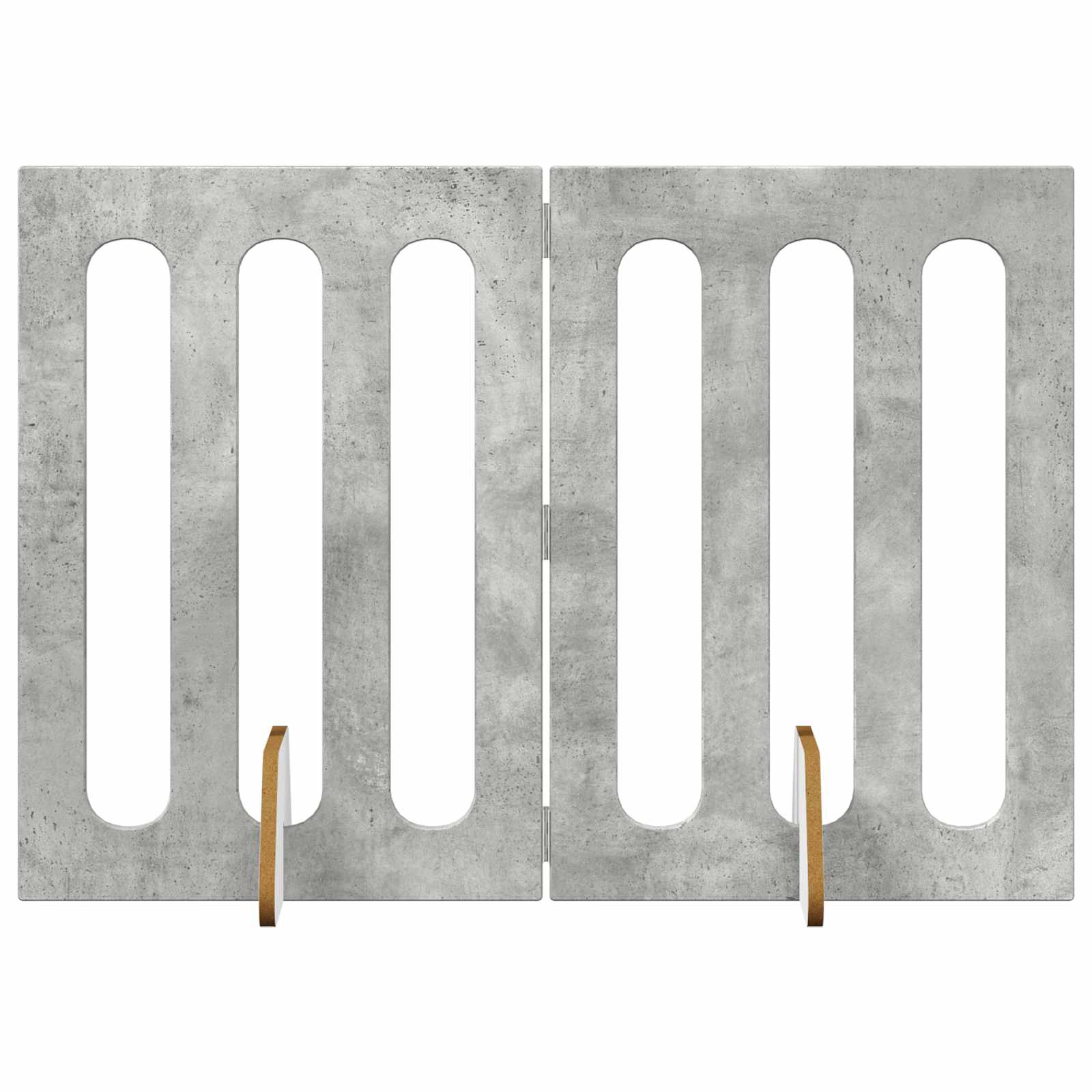 Opvouwbaar huisdierhek 2 pcs Beton Grijs 100,5 x 38 x 70 cm is nu te koop bij PeponiXL, paradijselijk wonen!