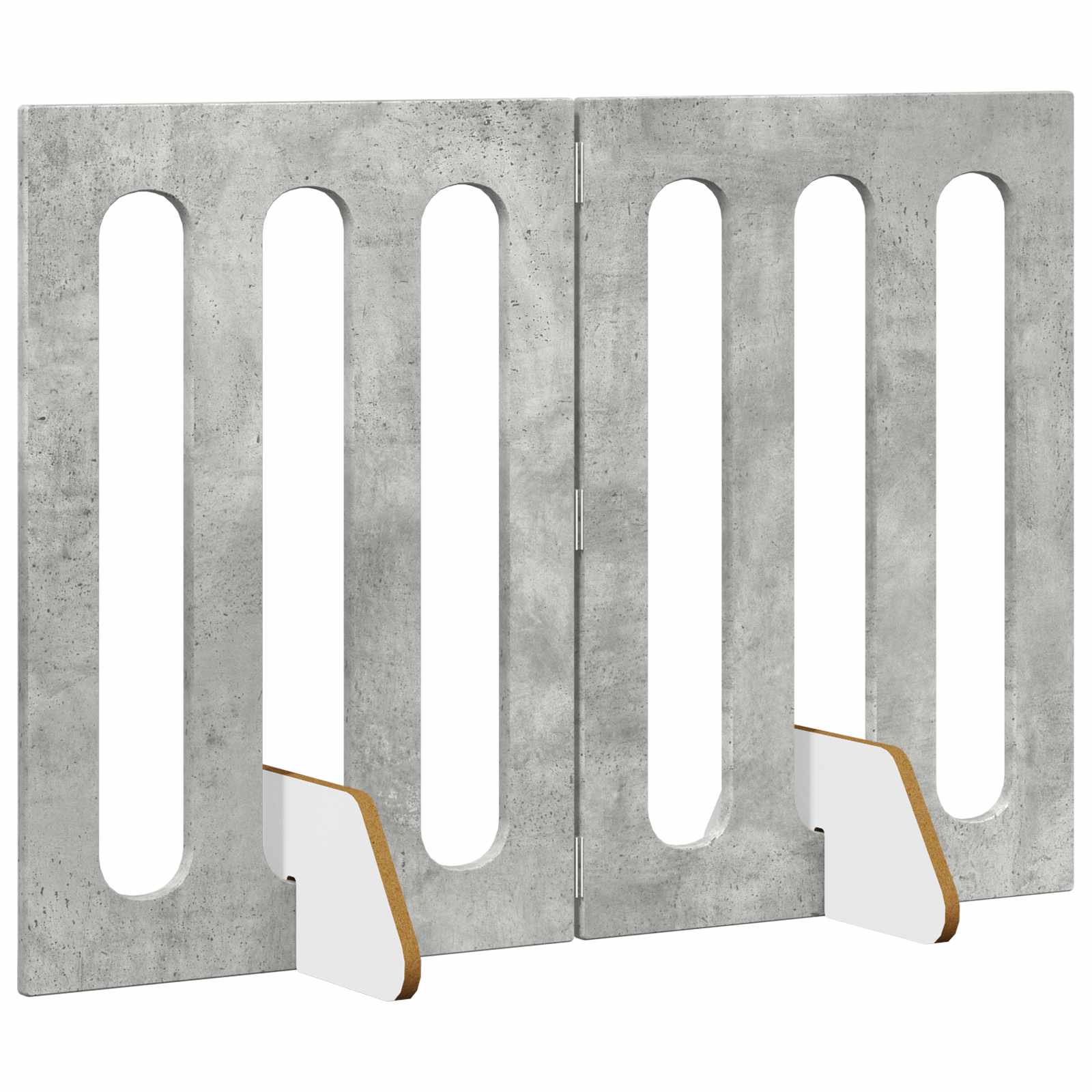 Opvouwbaar huisdierhek 2 pcs Beton Grijs 100,5 x 38 x 70 cm is nu te koop bij PeponiXL, paradijselijk wonen!