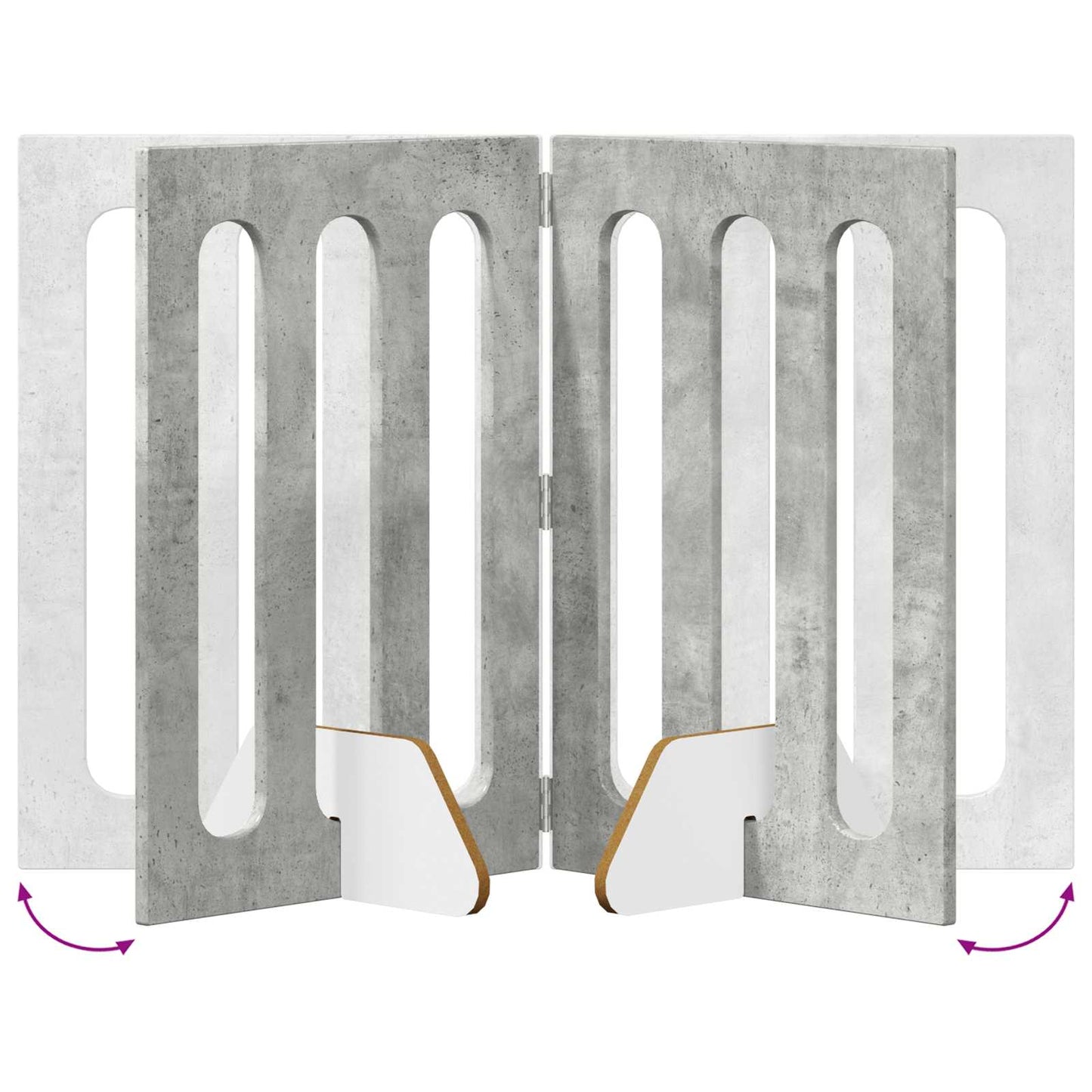 Opvouwbaar huisdierhek 2 pcs Beton Grijs 100,5 x 38 x 70 cm is nu te koop bij PeponiXL, paradijselijk wonen!