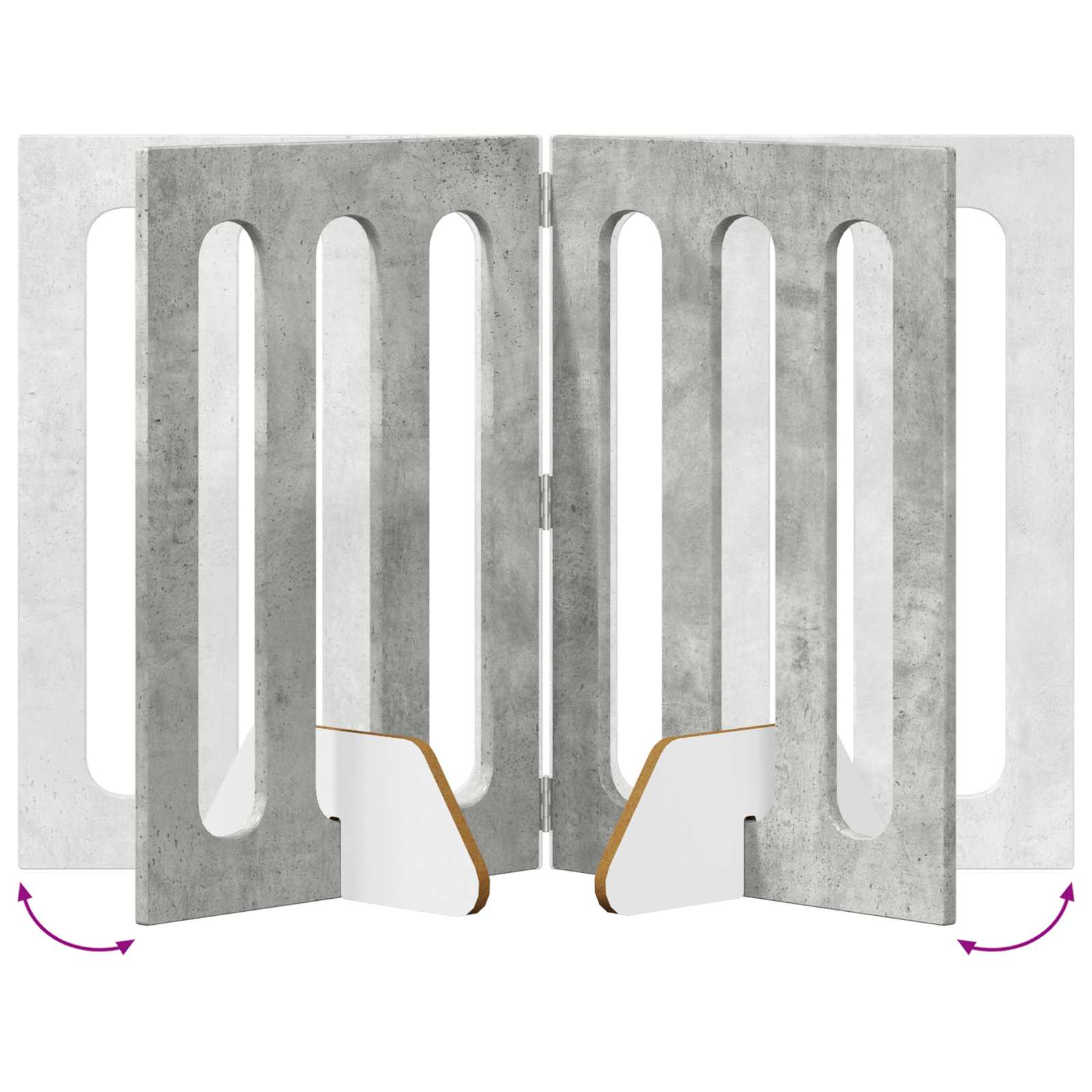 Opvouwbaar huisdierhek 2 pcs Beton Grijs 100,5 x 38 x 70 cm is nu te koop bij PeponiXL, paradijselijk wonen!