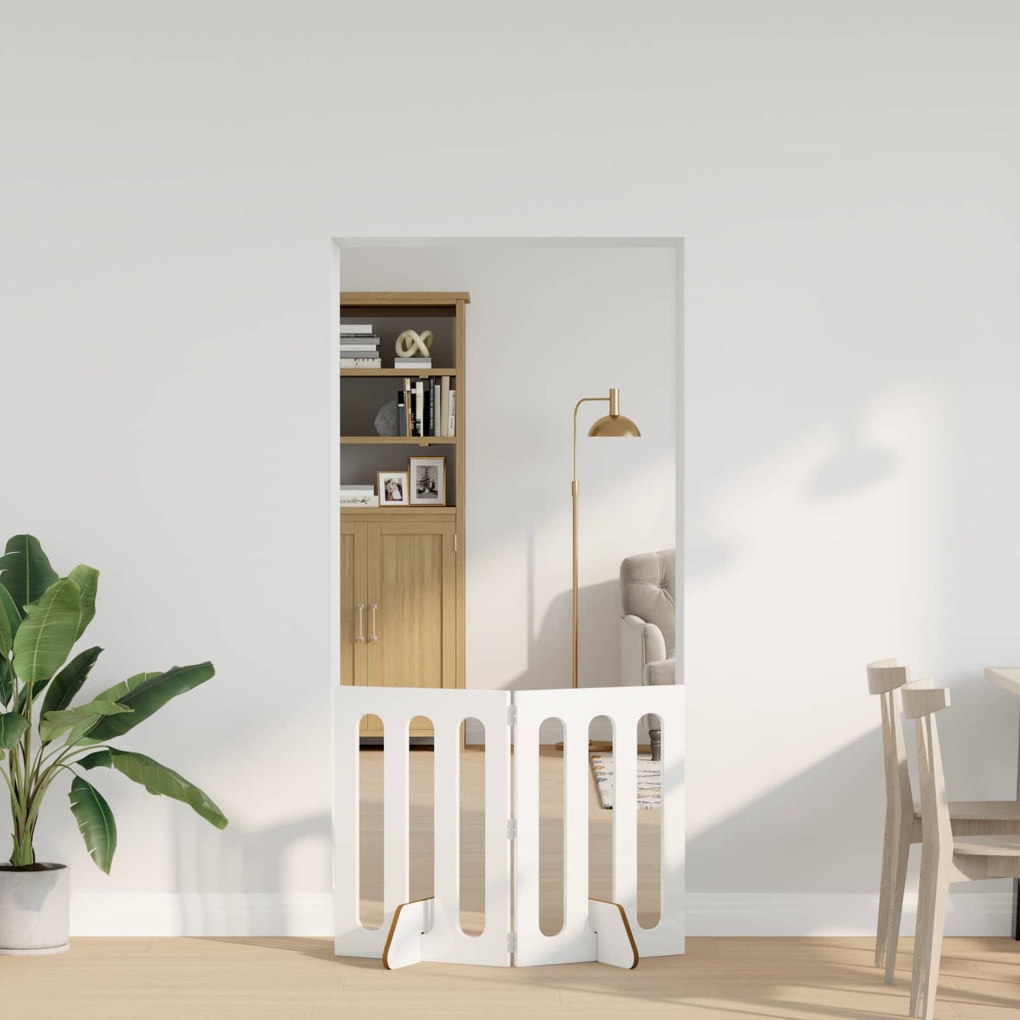 Opvouwbaar huisdierhek 2 pcs Hoogglans Wit 100,5 x 38 x 70 cm is nu te koop bij PeponiXL, paradijselijk wonen!