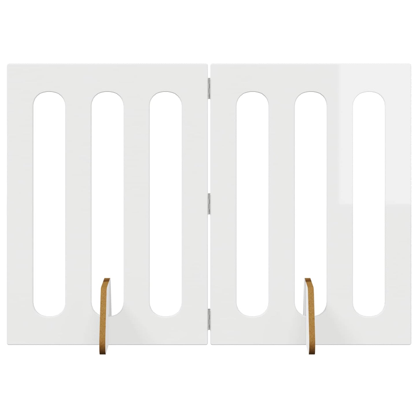 Opvouwbaar huisdierhek 2 pcs Hoogglans Wit 100,5 x 38 x 70 cm is nu te koop bij PeponiXL, paradijselijk wonen!