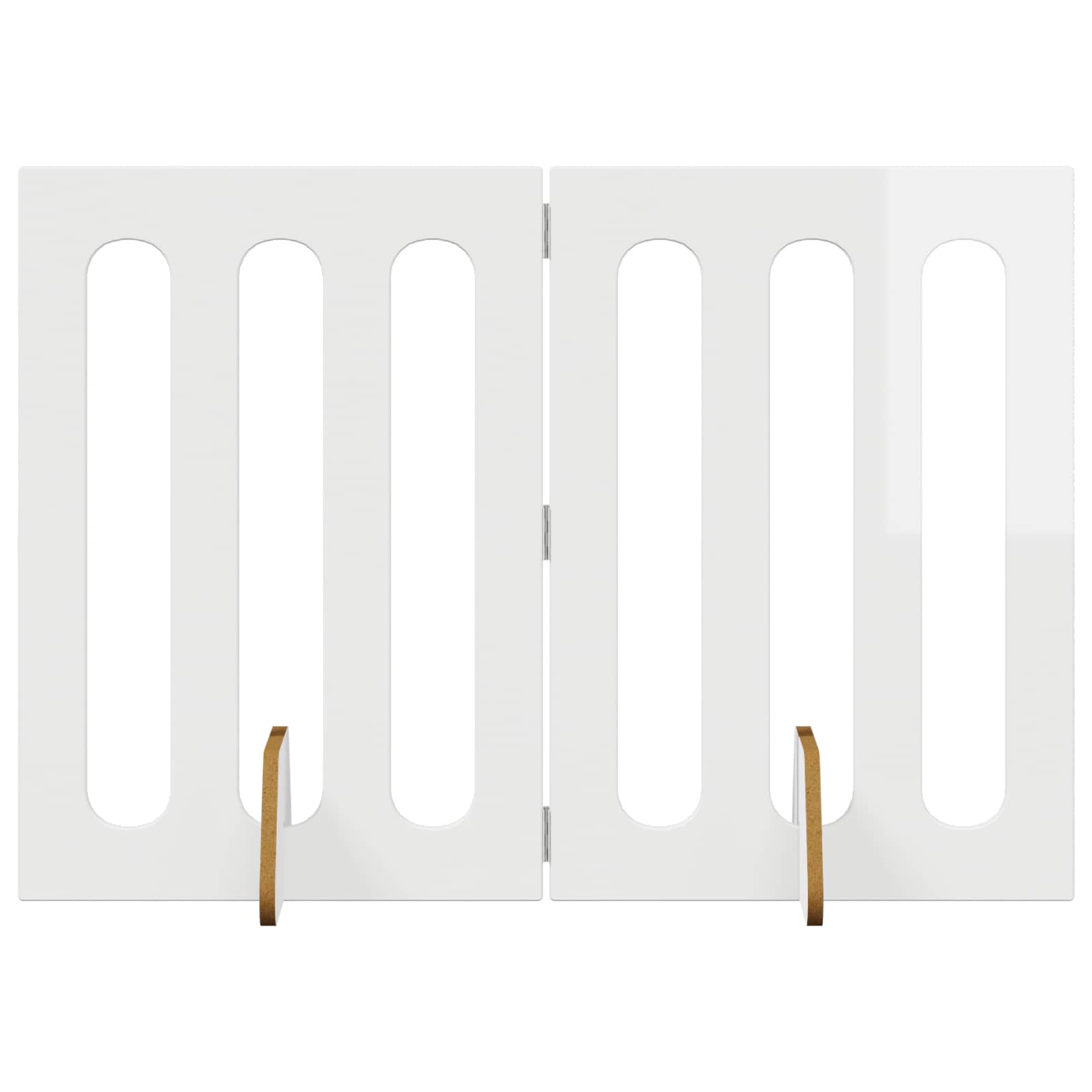 Opvouwbaar huisdierhek 2 pcs Hoogglans Wit 100,5 x 38 x 70 cm is nu te koop bij PeponiXL, paradijselijk wonen!