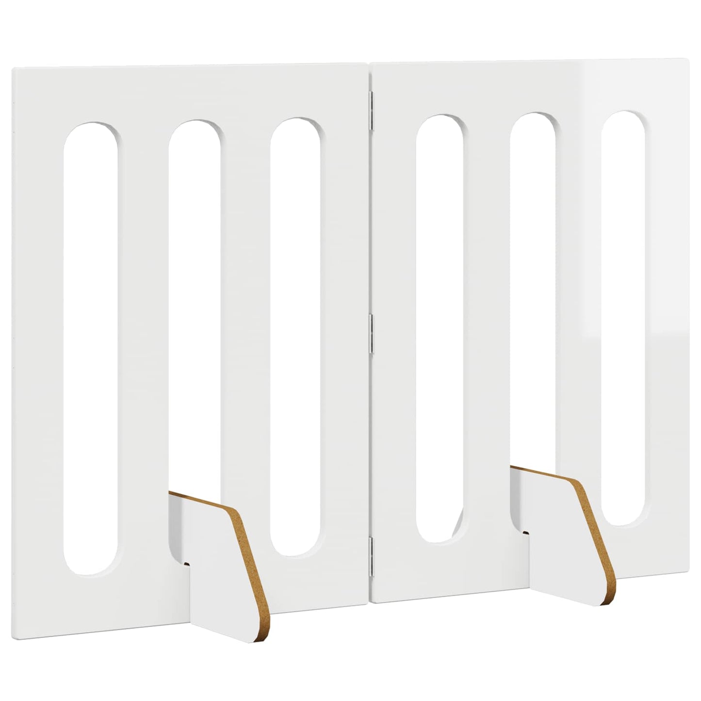 Opvouwbaar huisdierhek 2 pcs Hoogglans Wit 100,5 x 38 x 70 cm is nu te koop bij PeponiXL, paradijselijk wonen!