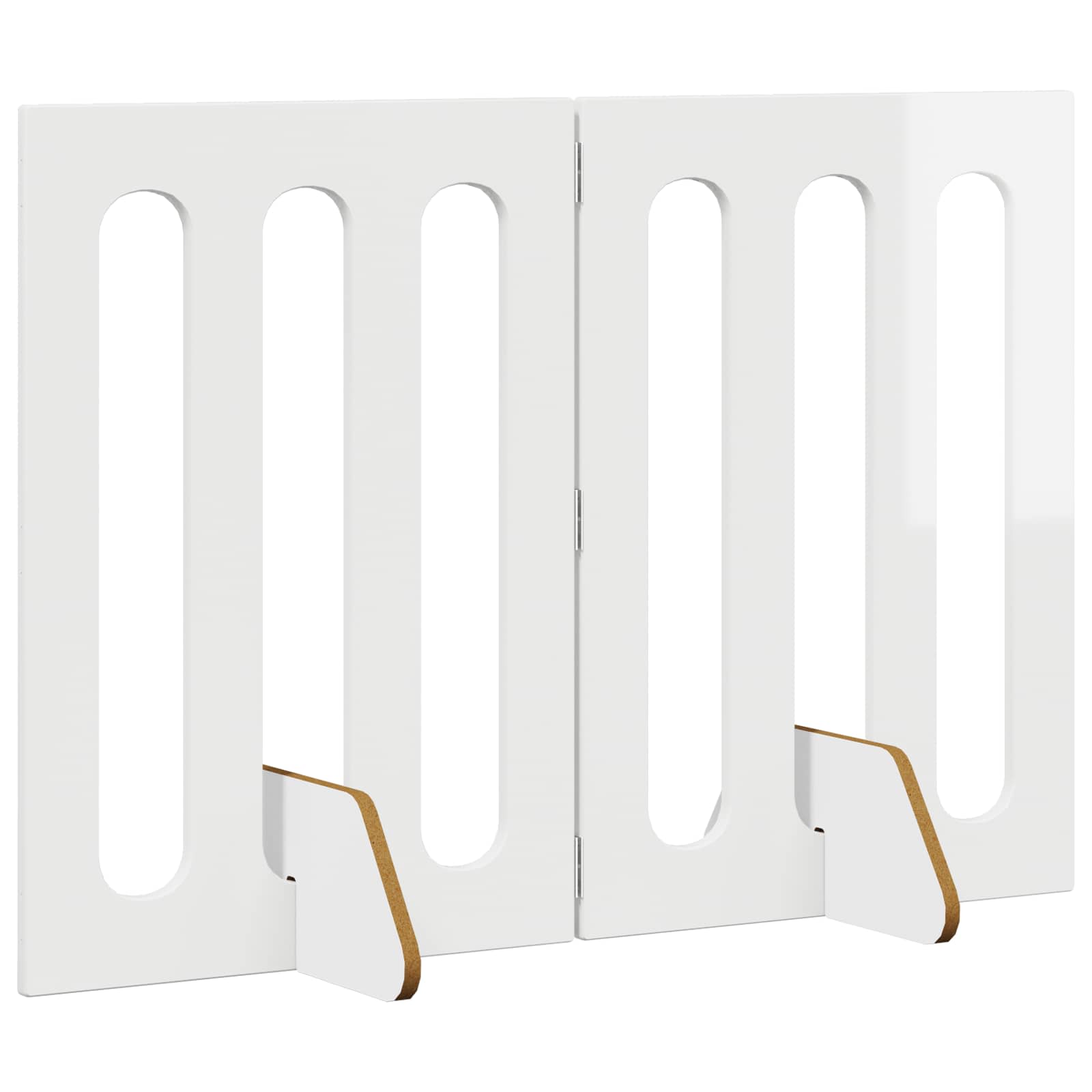 Opvouwbaar huisdierhek 2 pcs Hoogglans Wit 100,5 x 38 x 70 cm is nu te koop bij PeponiXL, paradijselijk wonen!