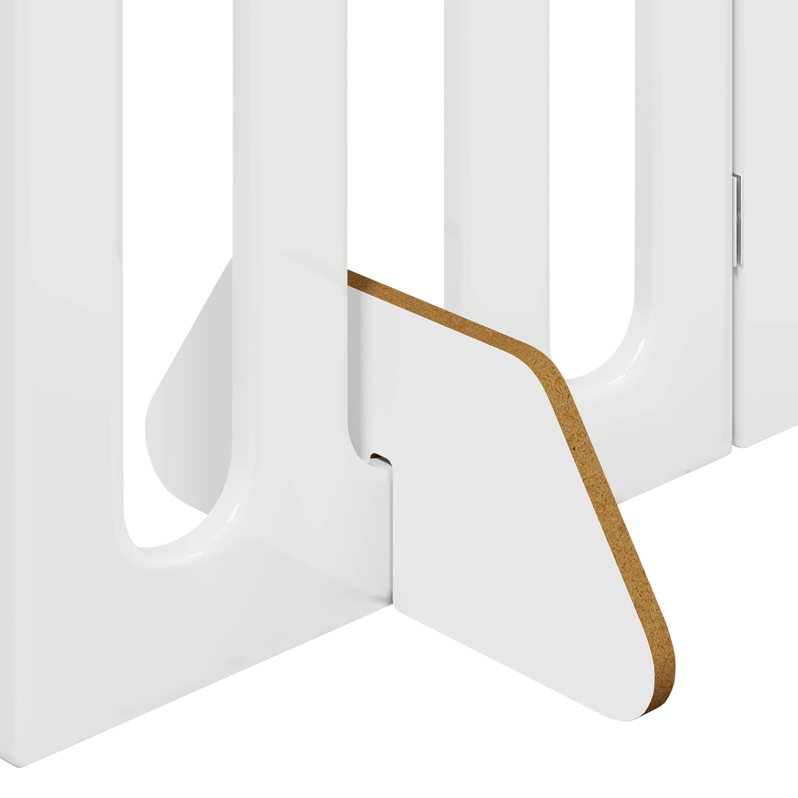 Opvouwbaar huisdierhek 4 pcs Hoogglans Wit 201 x 38 x 70 cm is nu te koop bij PeponiXL, paradijselijk wonen!