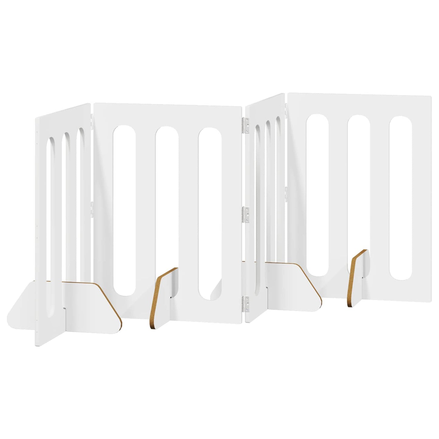 Opvouwbaar huisdierhek 4 pcs Hoogglans Wit 201 x 38 x 70 cm is nu te koop bij PeponiXL, paradijselijk wonen!