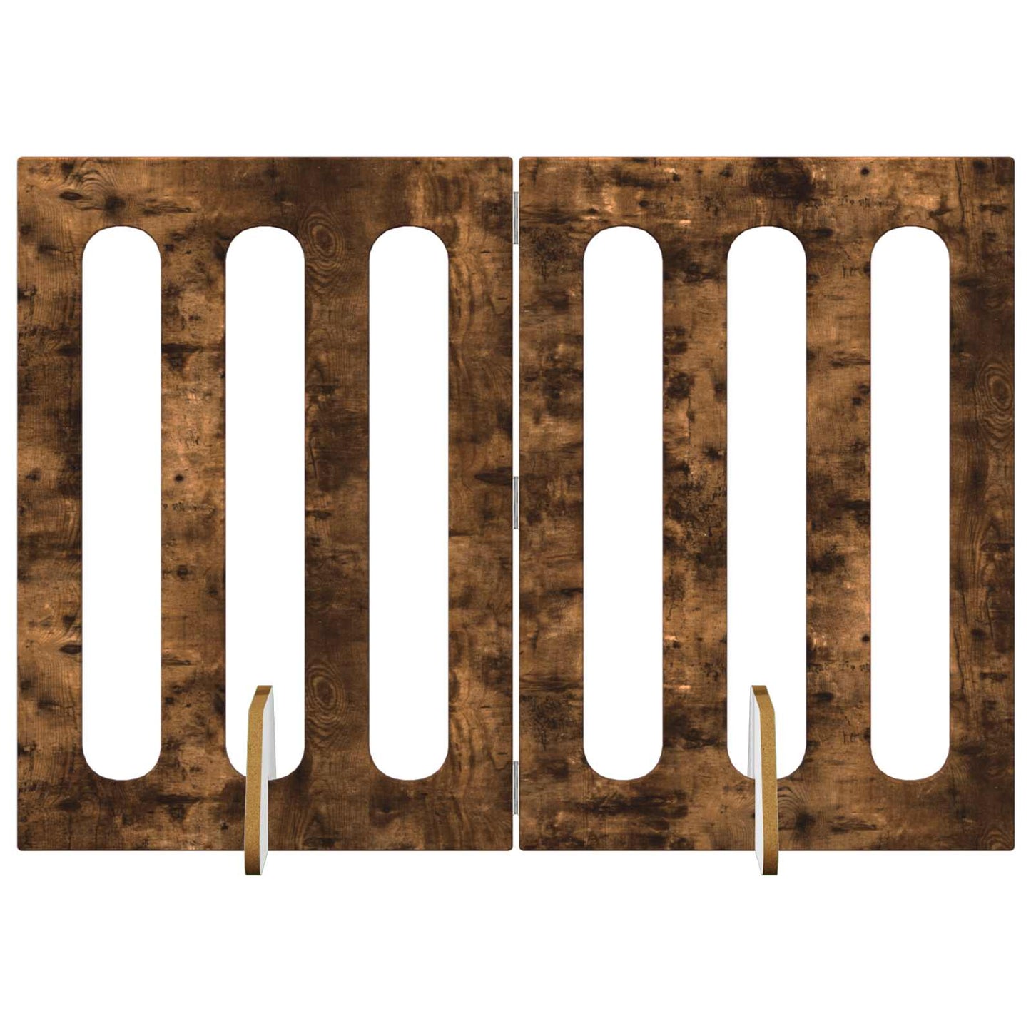 Opvouwbaar huisdierhek 2 pcs Gerookte Eik 100,5 x 38 x 70 cm is nu te koop bij PeponiXL, paradijselijk wonen!