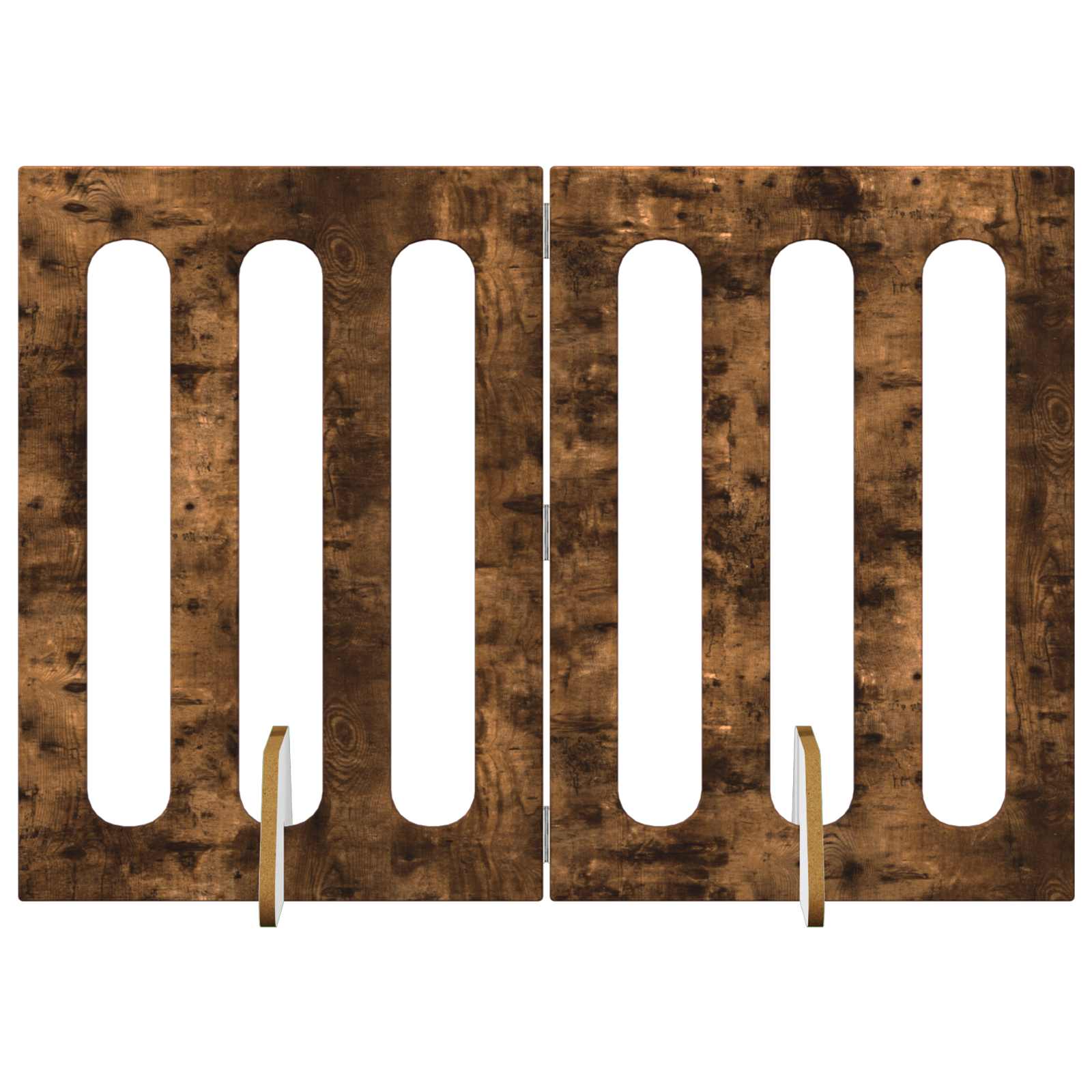 Opvouwbaar huisdierhek 2 pcs Gerookte Eik 100,5 x 38 x 70 cm is nu te koop bij PeponiXL, paradijselijk wonen!