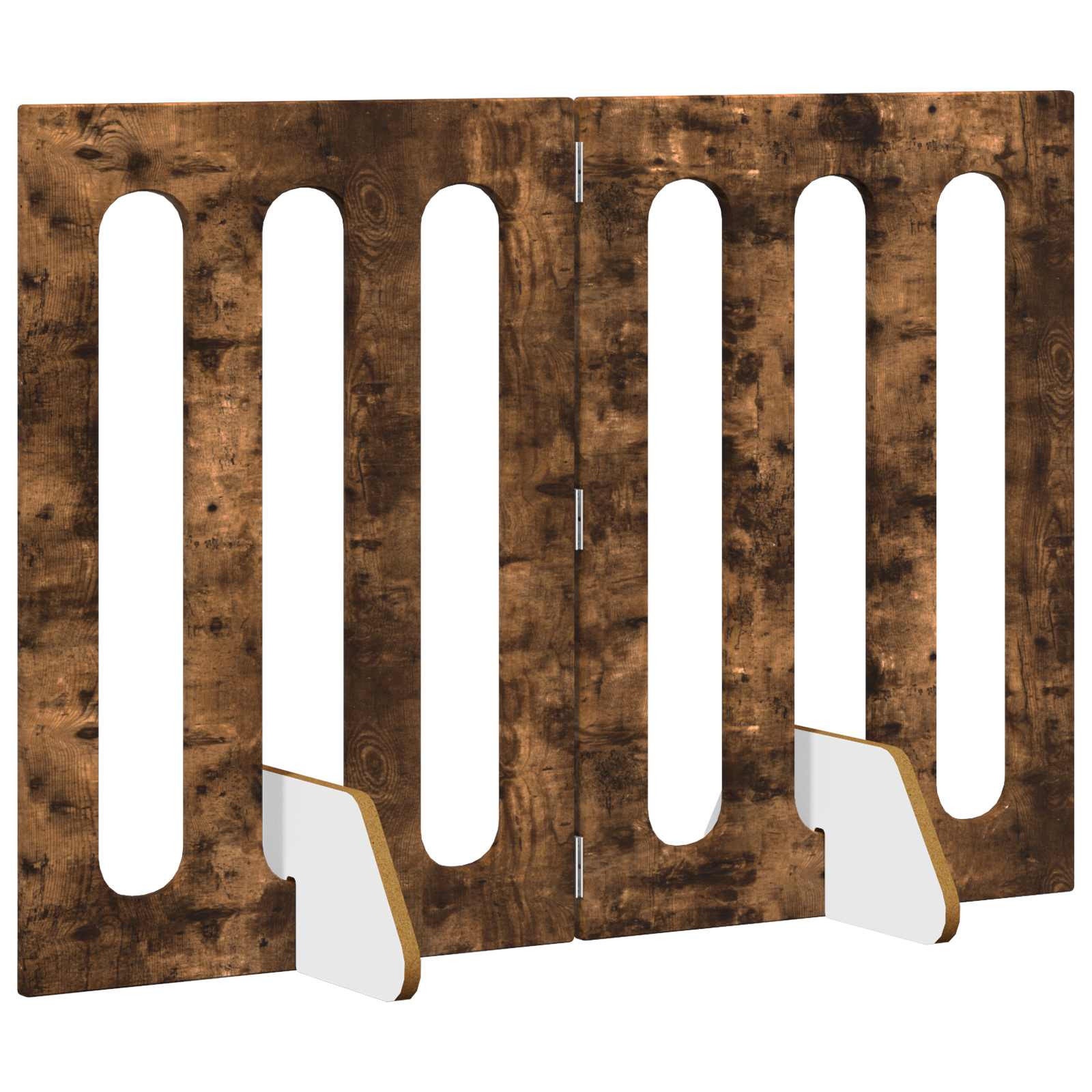 Opvouwbaar huisdierhek 2 pcs Gerookte Eik 100,5 x 38 x 70 cm is nu te koop bij PeponiXL, paradijselijk wonen!