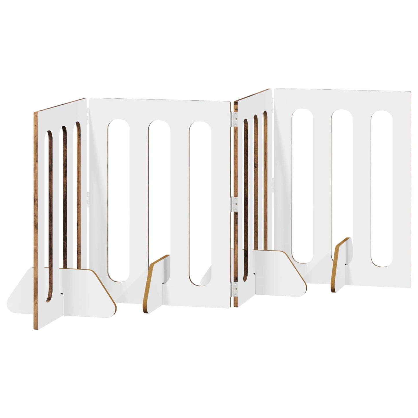 Opvouwbaar huisdierhek 4 pcs Eikenhout 201 x 38 x 70 cm is nu te koop bij PeponiXL, paradijselijk wonen!