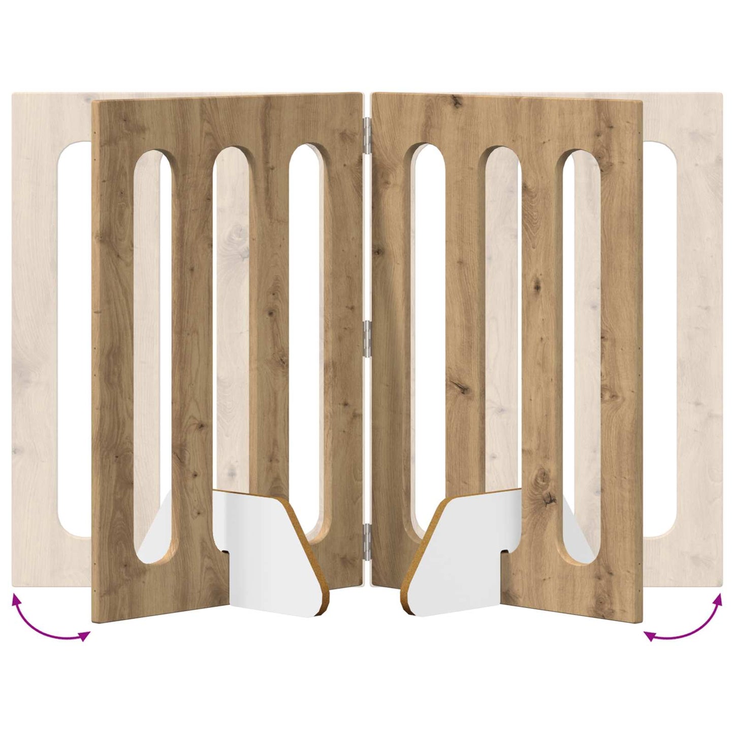 Opvouwbaar huisdierhek 2 pcs Artisan Eik 100,5 x 38 x 70 cm is nu te koop bij PeponiXL, paradijselijk wonen!