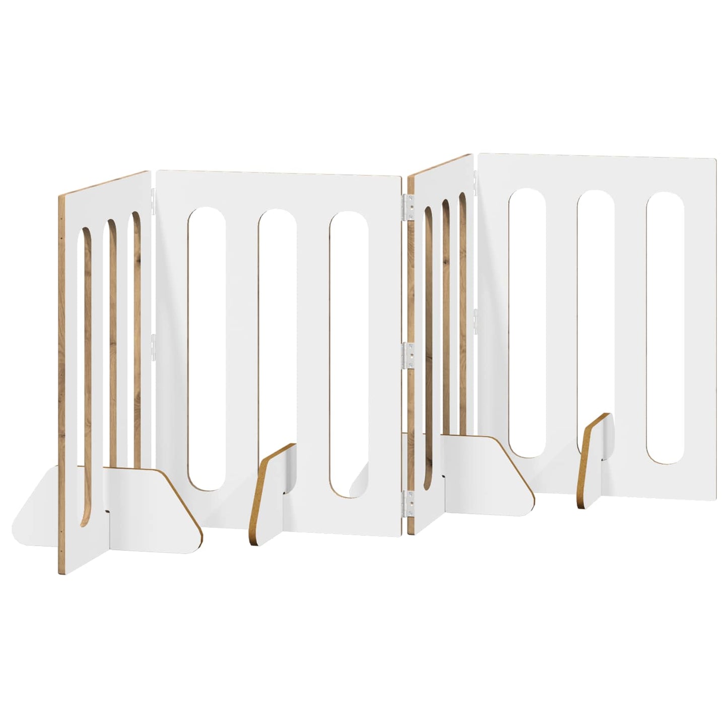 Opvouwbaar huisdierhek 4 pcs Artisan Eik 201 x 38 x 70 cm is nu te koop bij PeponiXL, paradijselijk wonen!