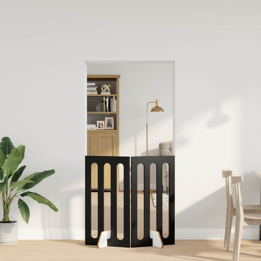 Opvouwbaar huisdierhek 2 pcs Zwarte Eik 100,5 x 38 x 90 cm is nu te koop bij PeponiXL, paradijselijk wonen!