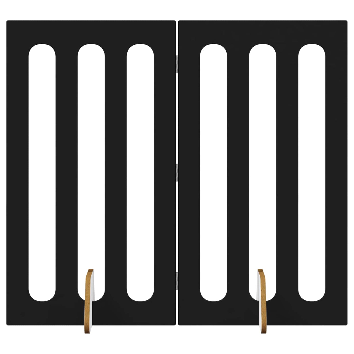 Opvouwbaar huisdierhek 2 pcs Zwarte Eik 100,5 x 38 x 90 cm is nu te koop bij PeponiXL, paradijselijk wonen!