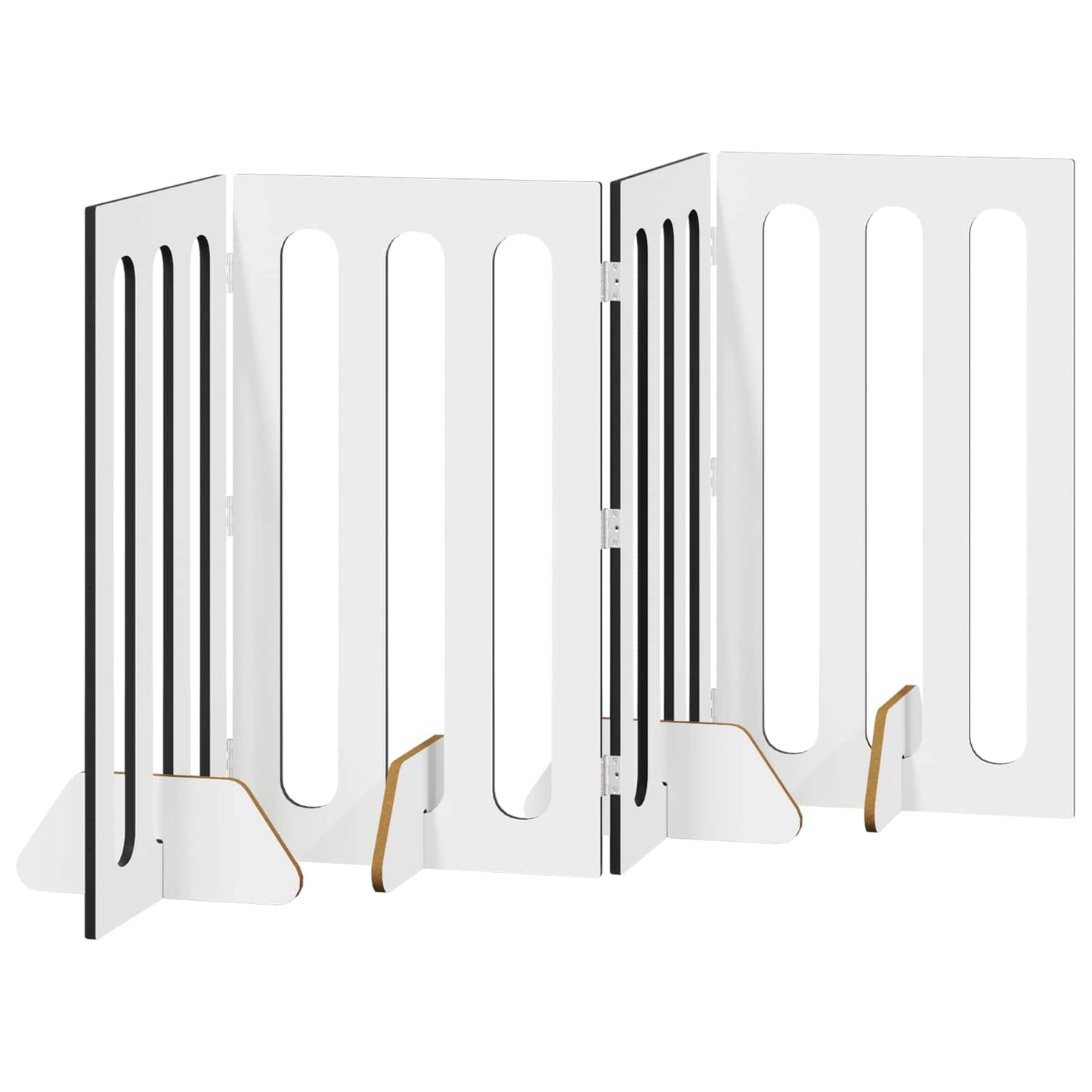 Opvouwbaar huisdierhek 4 pcs Zwarte Eik 201 x 38 x 90 cm is nu te koop bij PeponiXL, paradijselijk wonen!