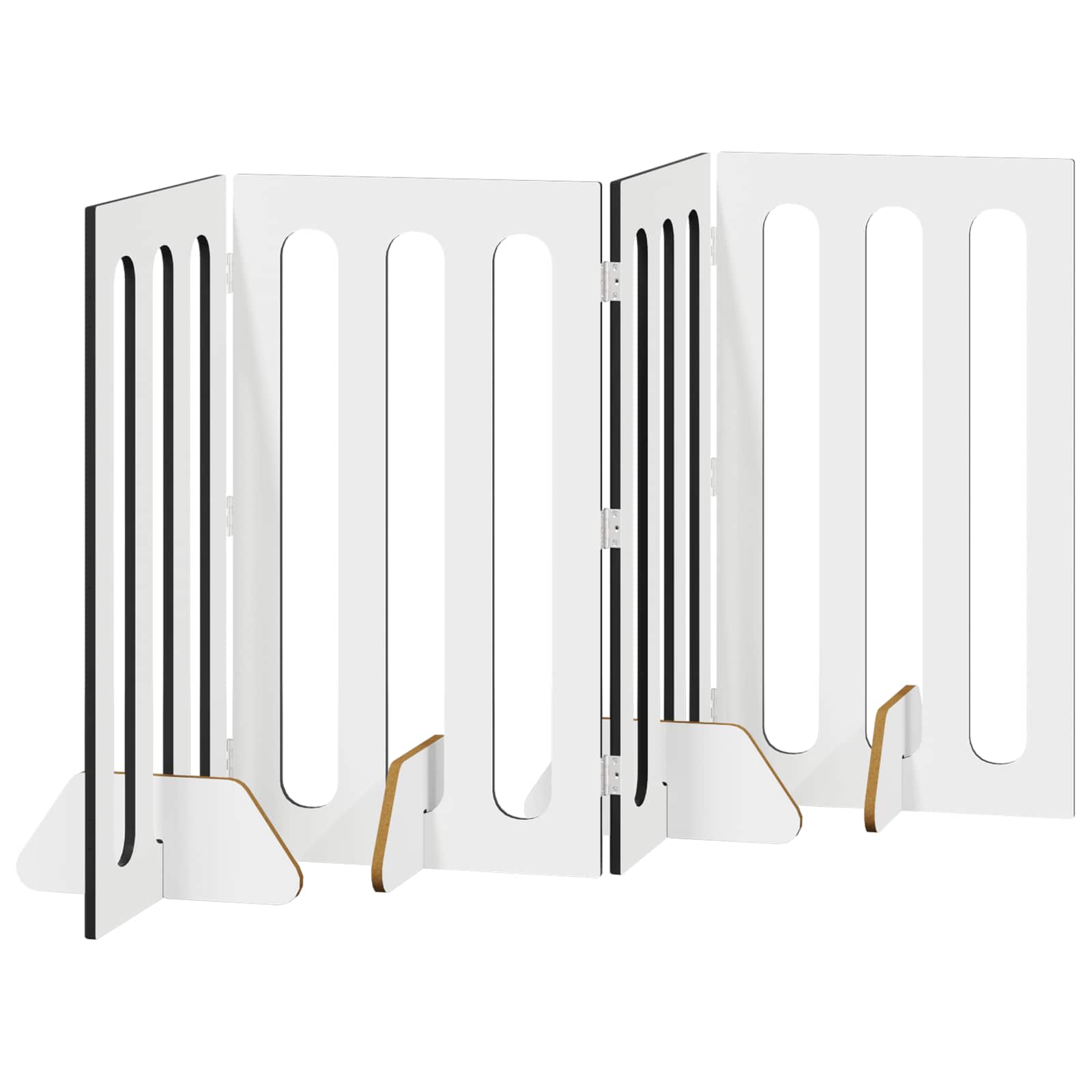 Opvouwbaar huisdierhek 4 pcs Zwarte Eik 201 x 38 x 90 cm is nu te koop bij PeponiXL, paradijselijk wonen!