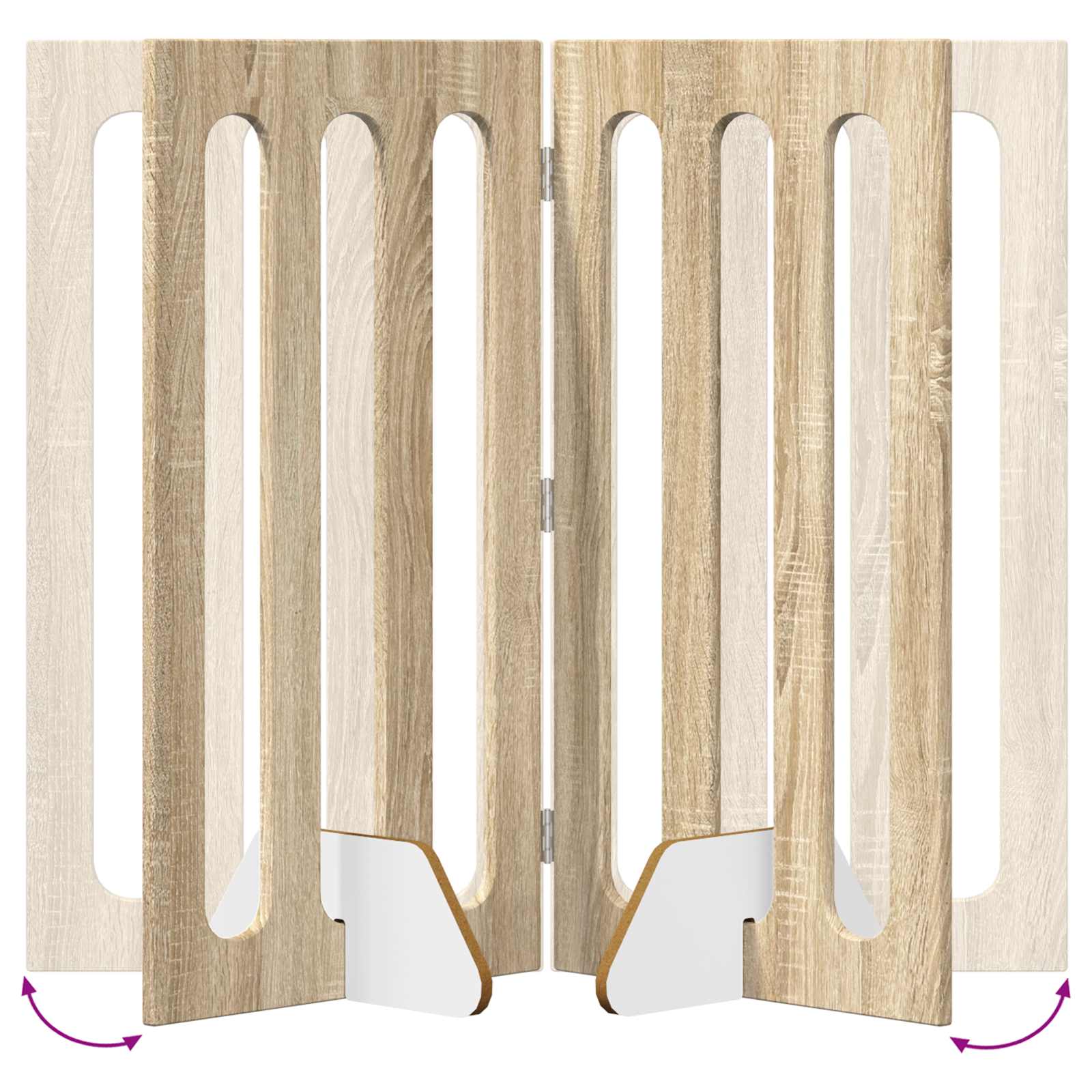 Opvouwbaar huisdierhek 2 pcs Sonoma Eiken 100,5 x 38 x 90 cm is nu te koop bij PeponiXL, paradijselijk wonen!