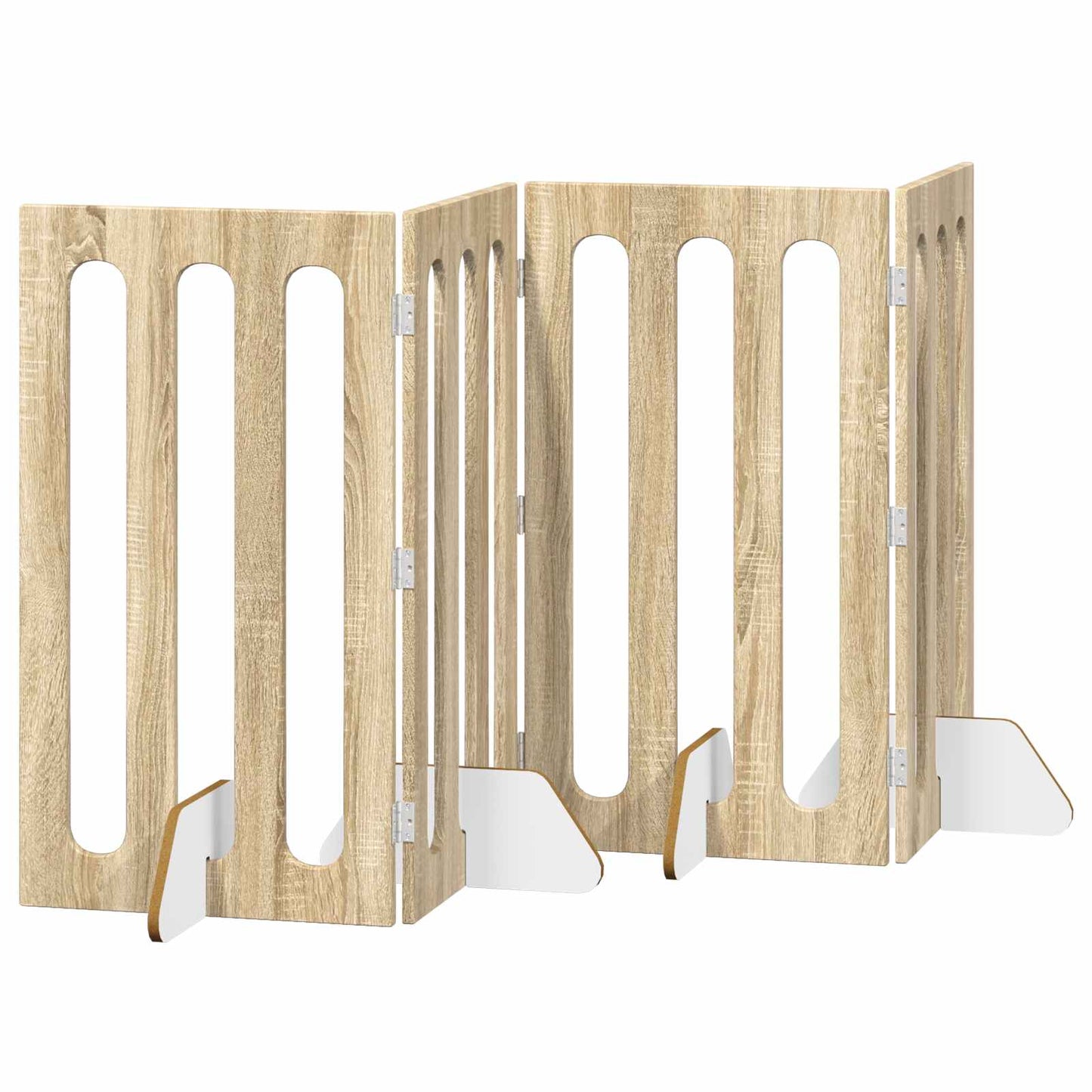 Opvouwbaar huisdierhek 4 pcs Sonoma Eiken 201 x 38 x 90 cm is nu te koop bij PeponiXL, paradijselijk wonen!