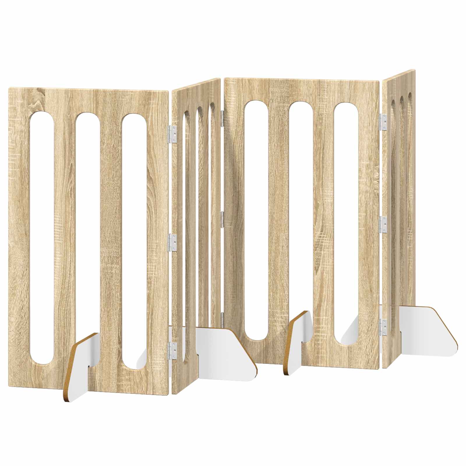 Opvouwbaar huisdierhek 4 pcs Sonoma Eiken 201 x 38 x 90 cm is nu te koop bij PeponiXL, paradijselijk wonen!
