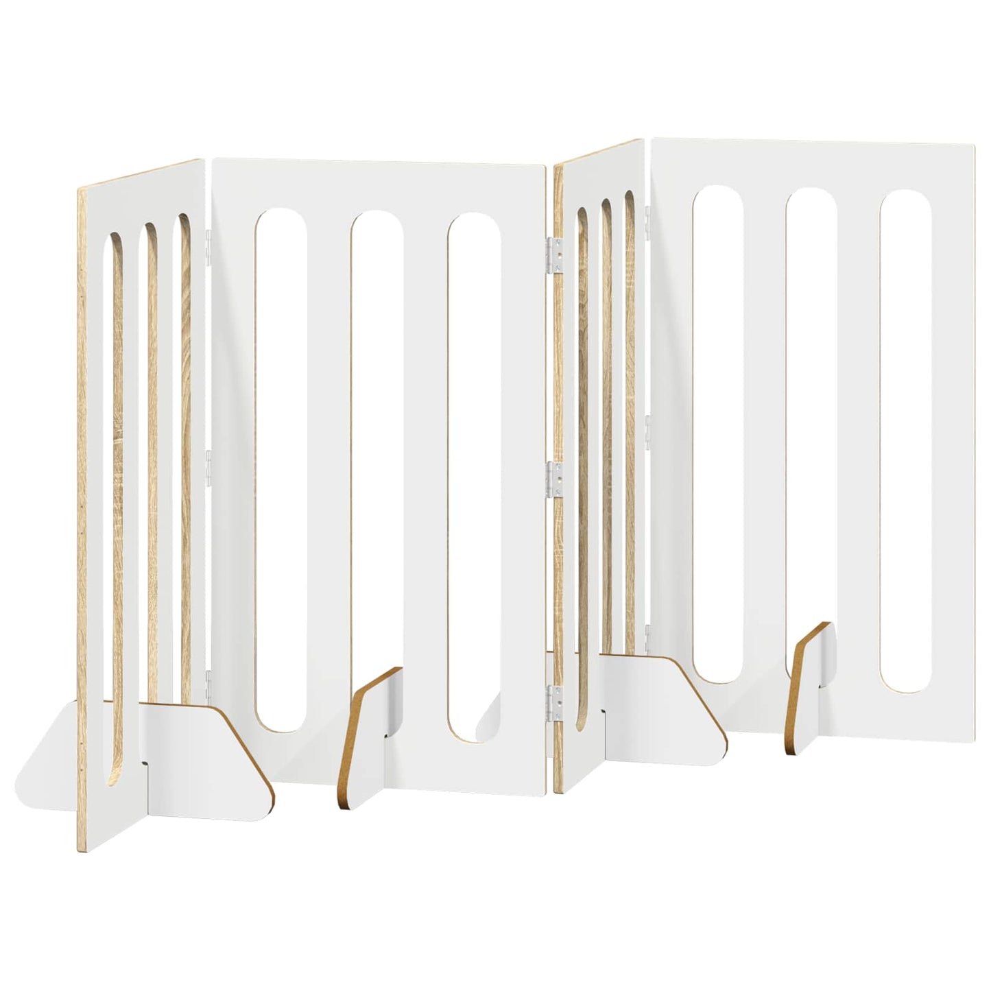 Opvouwbaar huisdierhek 4 pcs Sonoma Eiken 201 x 38 x 90 cm is nu te koop bij PeponiXL, paradijselijk wonen!