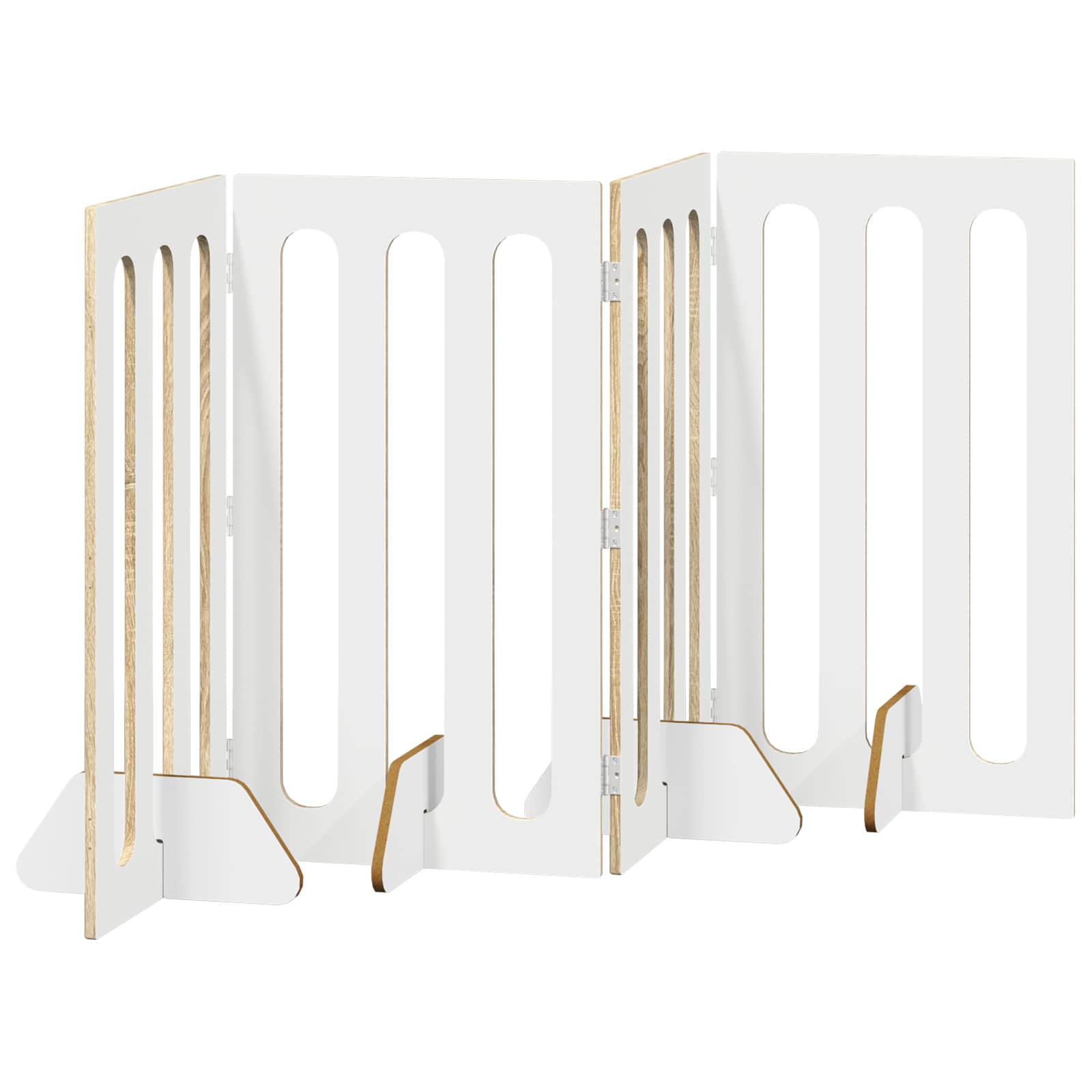 Opvouwbaar huisdierhek 4 pcs Sonoma Eiken 201 x 38 x 90 cm is nu te koop bij PeponiXL, paradijselijk wonen!