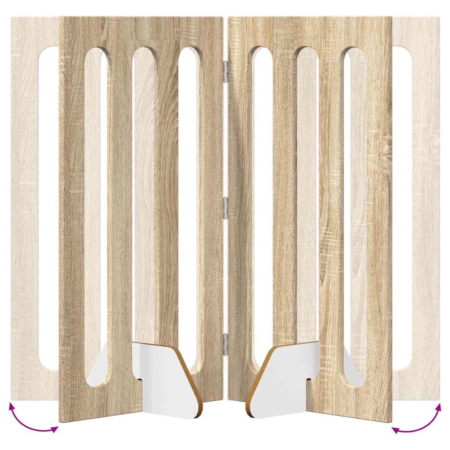 Opvouwbaar huisdierhek 4 pcs Sonoma Eiken 201 x 38 x 90 cm is nu te koop bij PeponiXL, paradijselijk wonen!