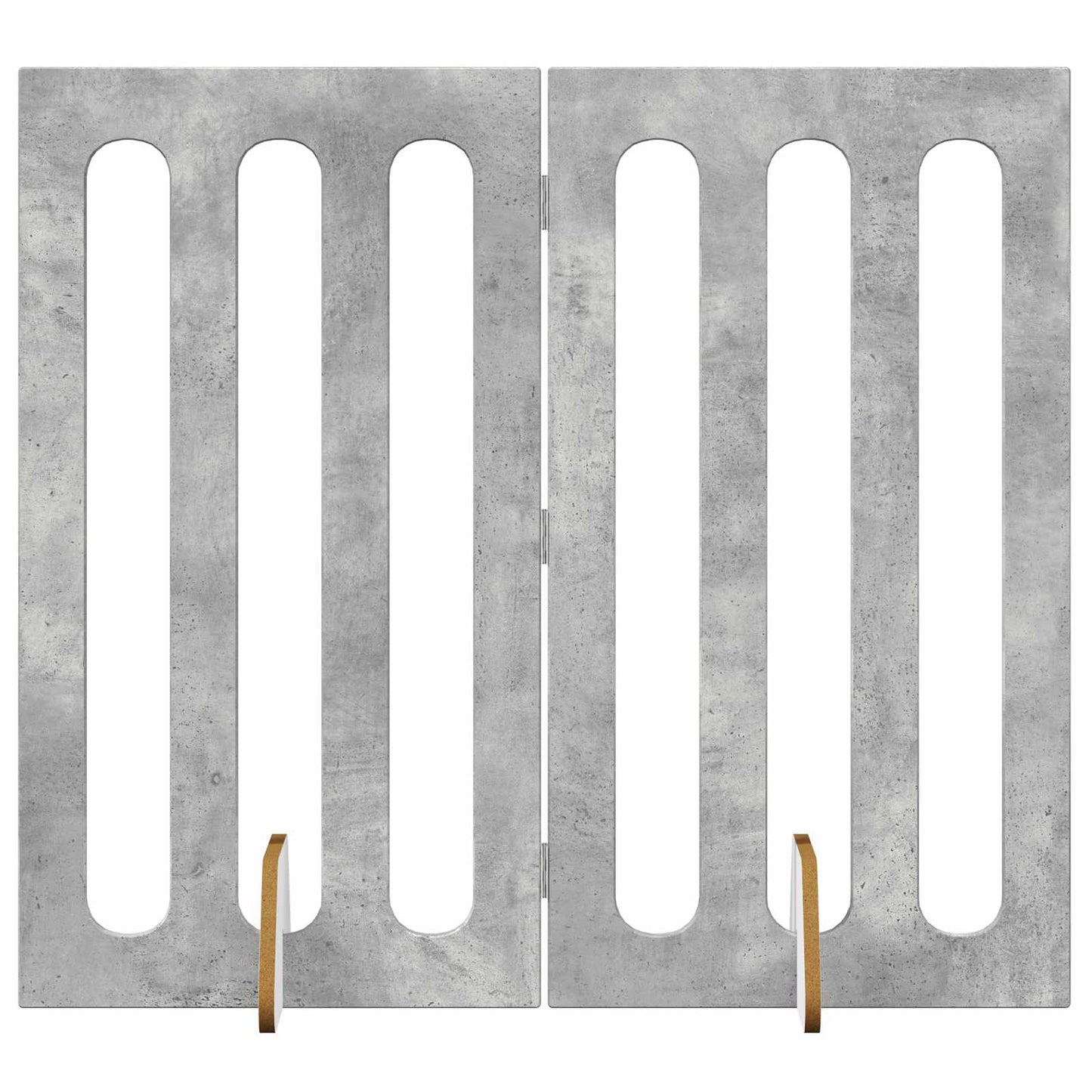 Opvouwbaar huisdierhek 2 pcs Beton Grijs 100,5 x 38 x 90 cm is nu te koop bij PeponiXL, paradijselijk wonen!