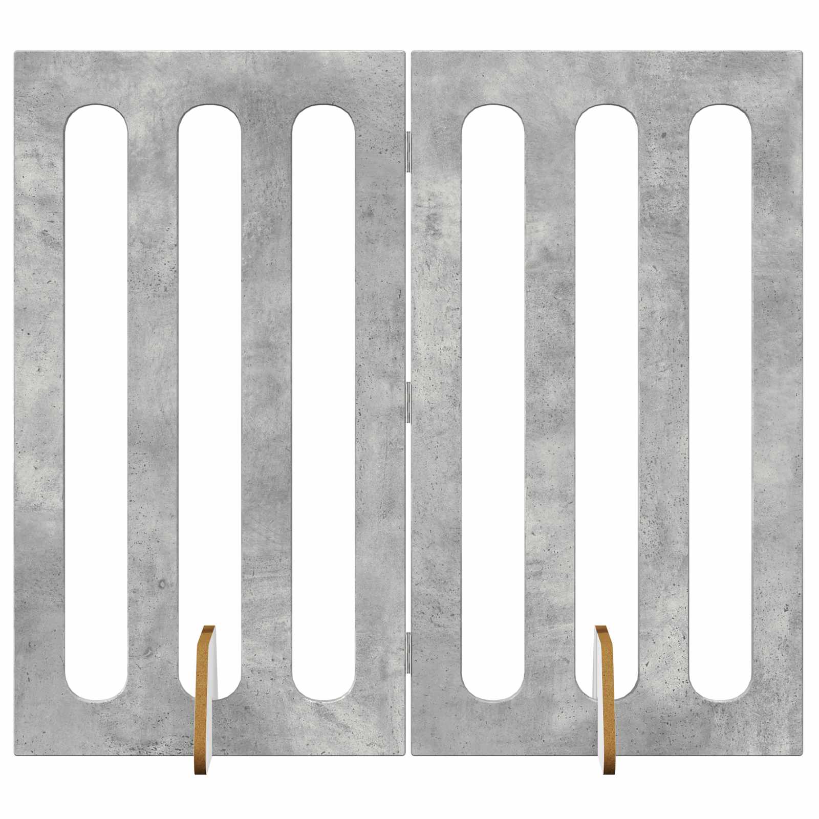Opvouwbaar huisdierhek 2 pcs Beton Grijs 100,5 x 38 x 90 cm is nu te koop bij PeponiXL, paradijselijk wonen!