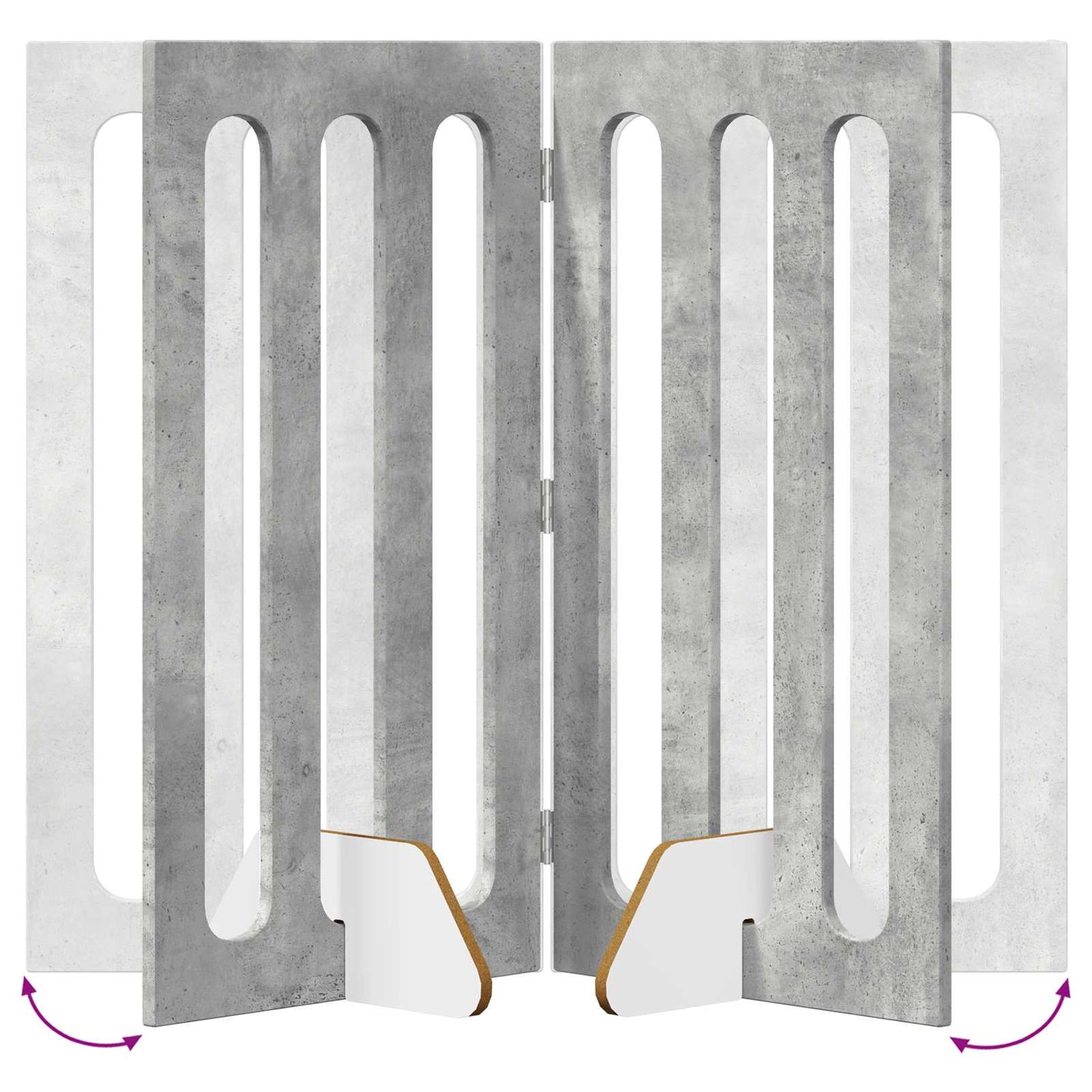 Opvouwbaar huisdierhek 2 pcs Beton Grijs 100,5 x 38 x 90 cm is nu te koop bij PeponiXL, paradijselijk wonen!