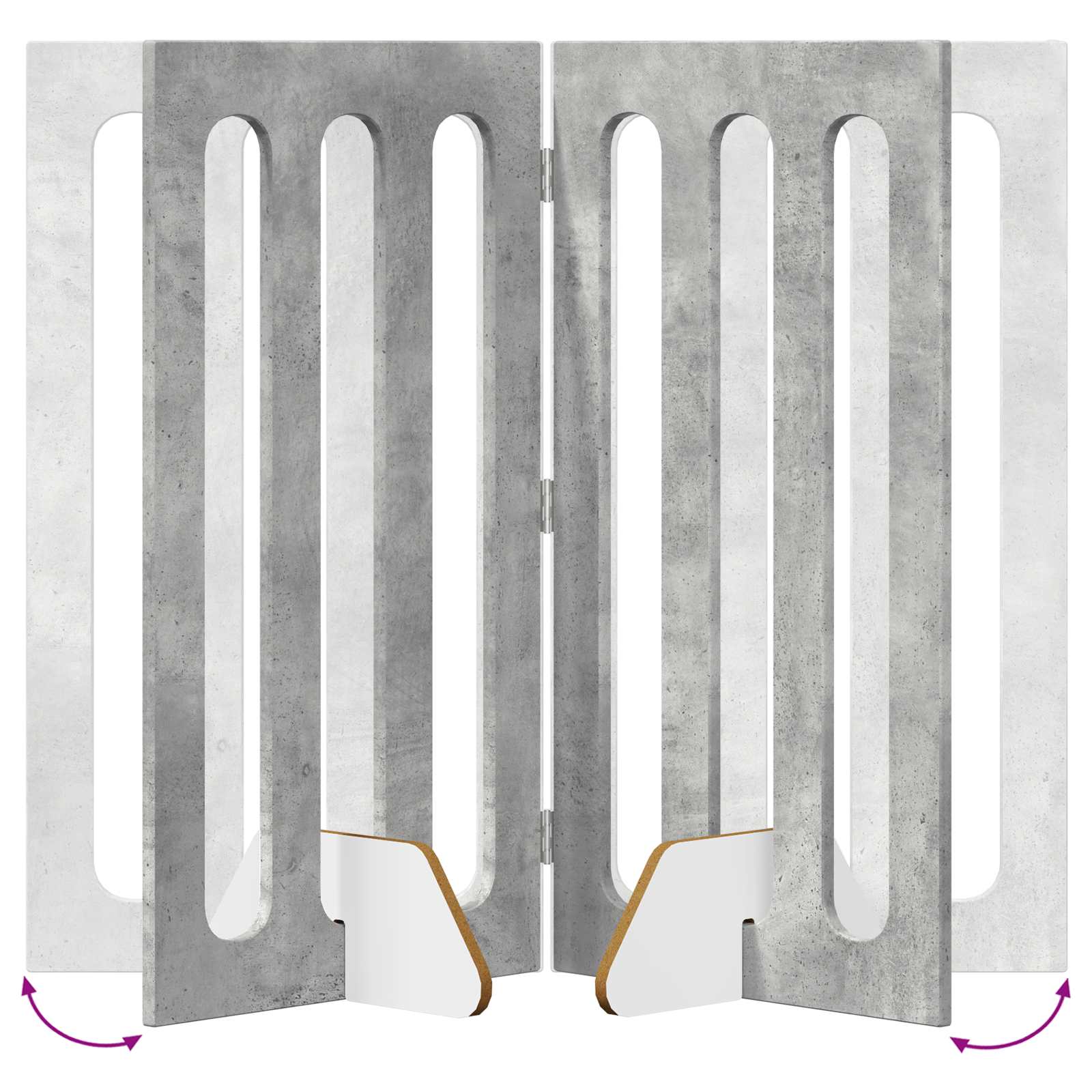 Opvouwbaar huisdierhek 2 pcs Beton Grijs 100,5 x 38 x 90 cm is nu te koop bij PeponiXL, paradijselijk wonen!