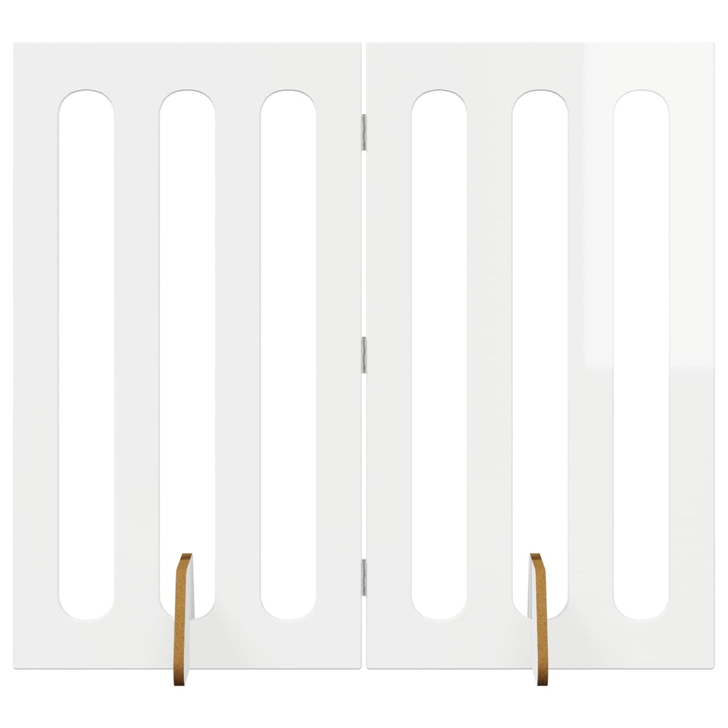 Opvouwbaar huisdierhek 2 pcs Hoogglans Wit 100,5 x 38 x 90 cm is nu te koop bij PeponiXL, paradijselijk wonen!