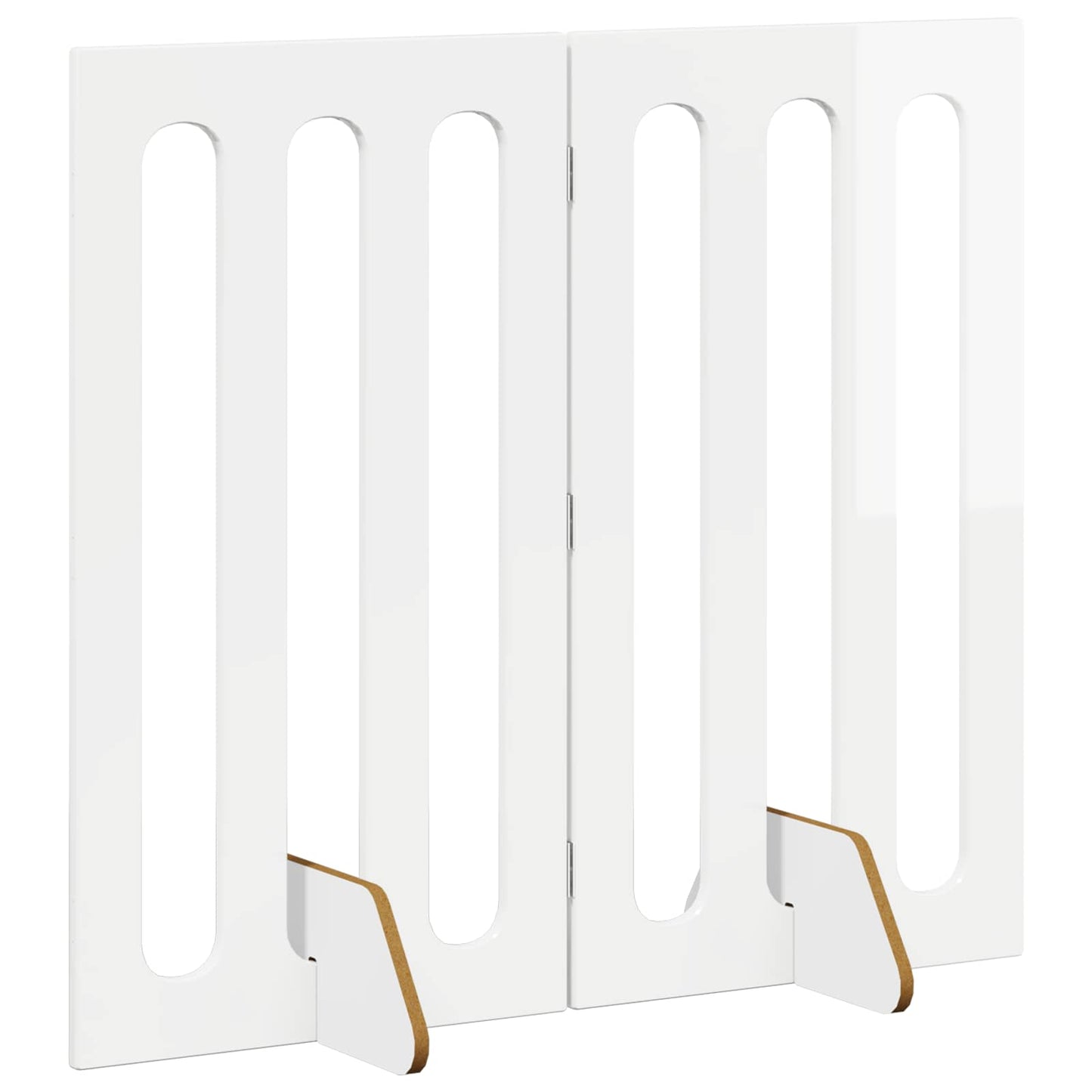 Opvouwbaar huisdierhek 2 pcs Hoogglans Wit 100,5 x 38 x 90 cm is nu te koop bij PeponiXL, paradijselijk wonen!