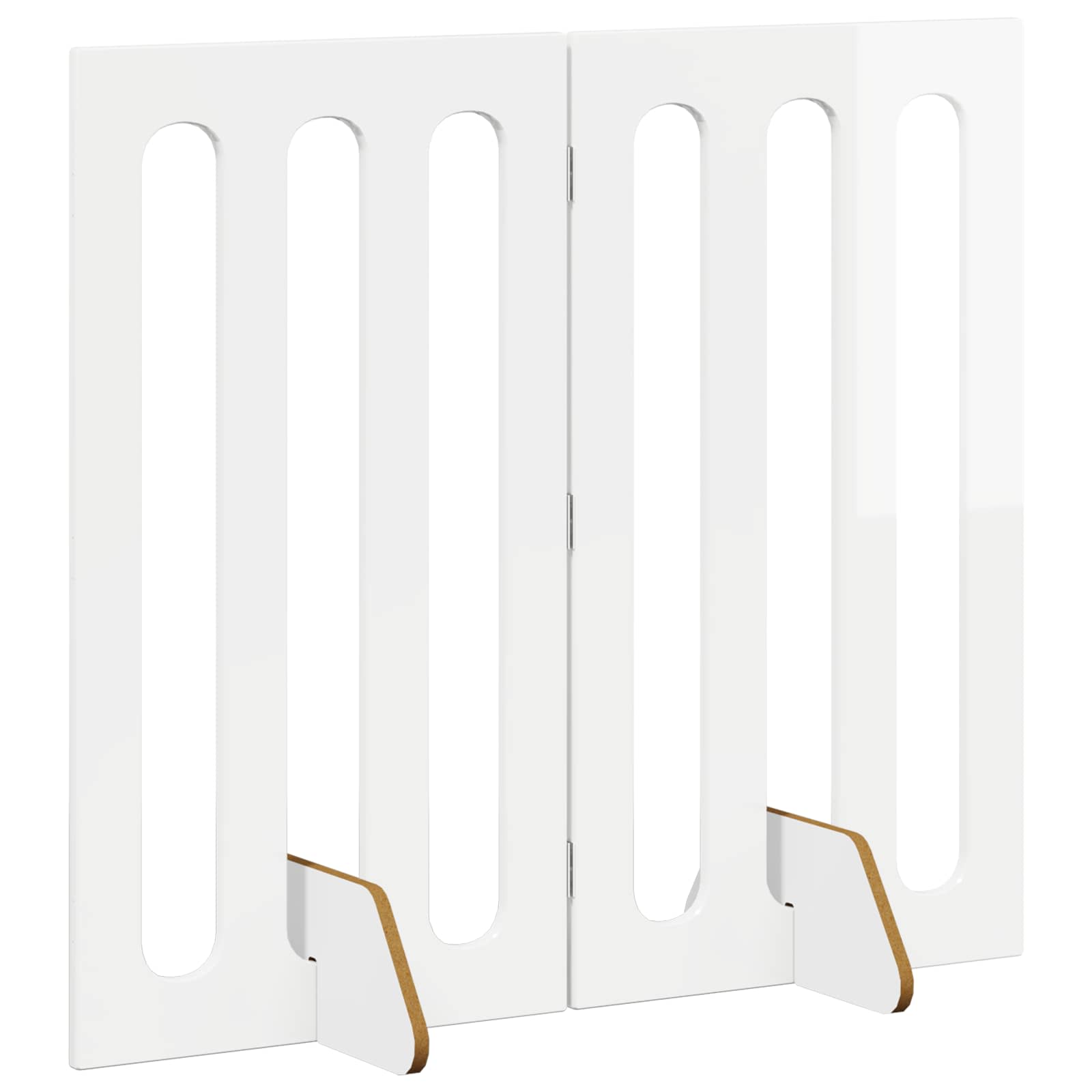 Opvouwbaar huisdierhek 2 pcs Hoogglans Wit 100,5 x 38 x 90 cm is nu te koop bij PeponiXL, paradijselijk wonen!