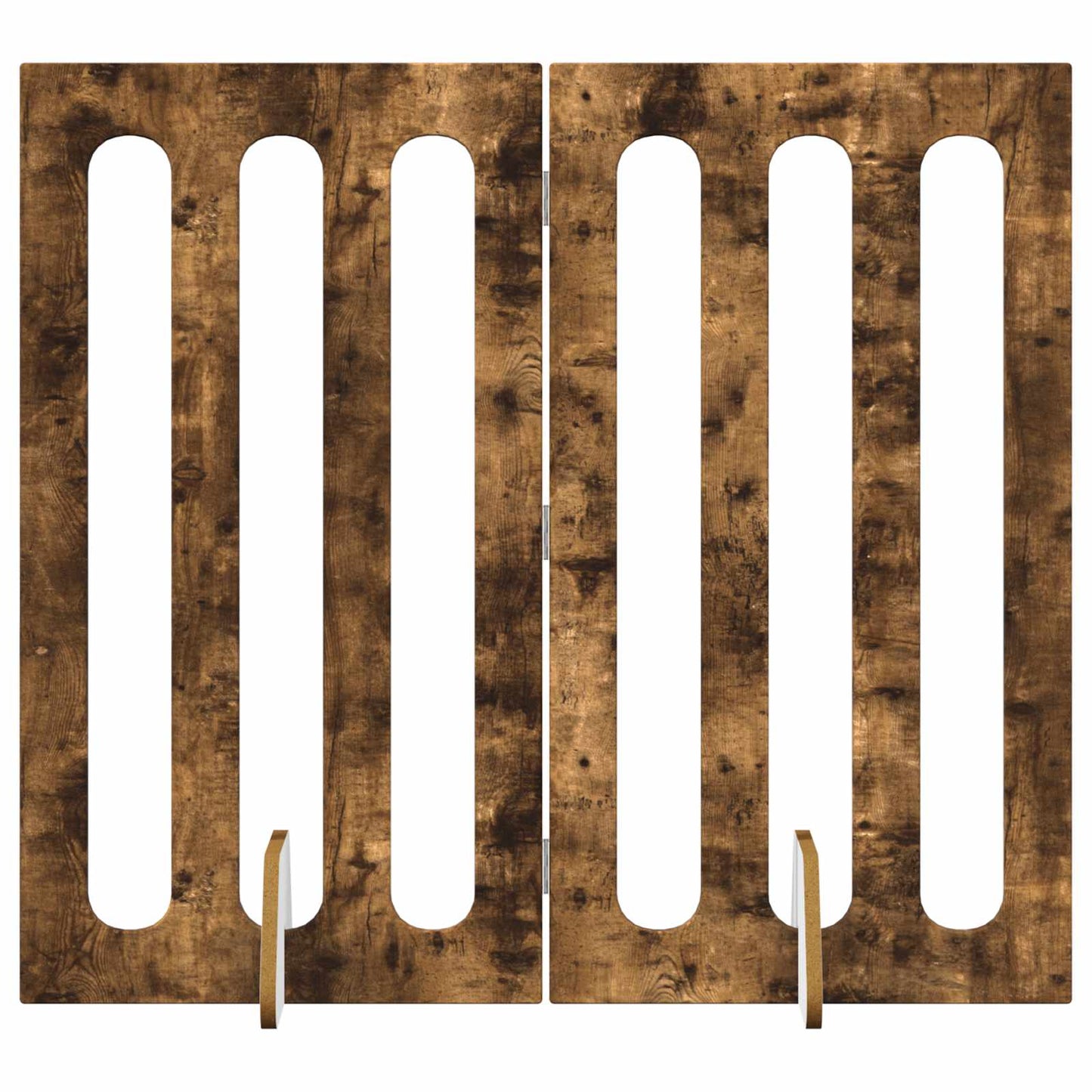 Opvouwbaar huisdierhek 2 pcs Gerookte Eik 100,5 x 38 x 90 cm is nu te koop bij PeponiXL, paradijselijk wonen!