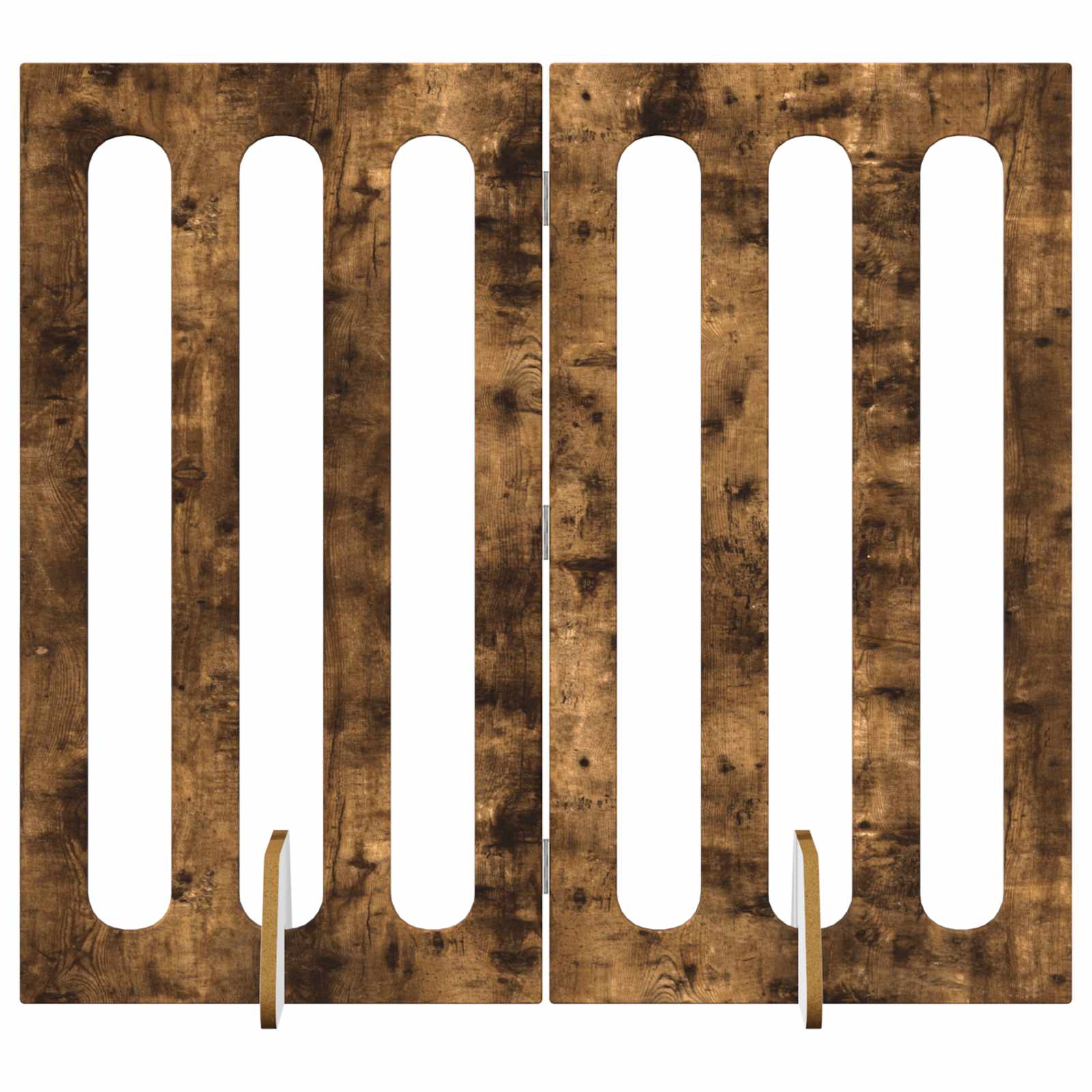 Opvouwbaar huisdierhek 2 pcs Gerookte Eik 100,5 x 38 x 90 cm is nu te koop bij PeponiXL, paradijselijk wonen!