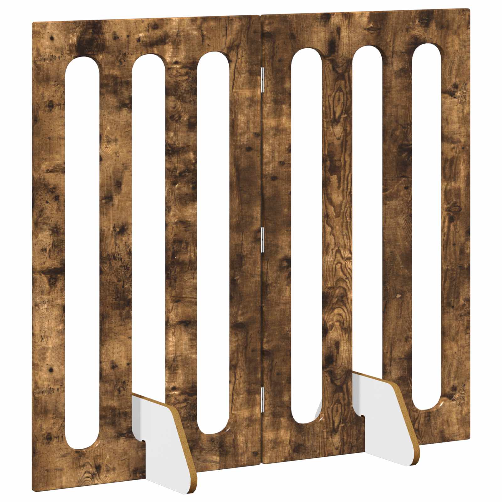 Opvouwbaar huisdierhek 2 pcs Gerookte Eik 100,5 x 38 x 90 cm is nu te koop bij PeponiXL, paradijselijk wonen!