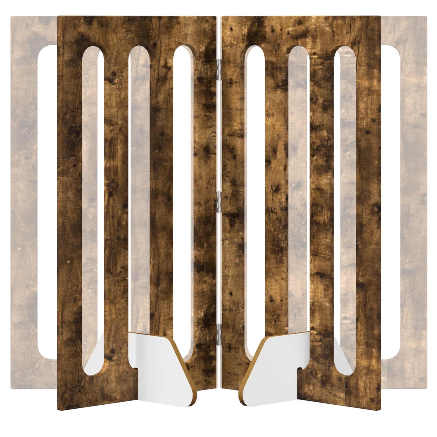 Opvouwbaar huisdierhek 2 pcs Gerookte Eik 100,5 x 38 x 90 cm is nu te koop bij PeponiXL, paradijselijk wonen!