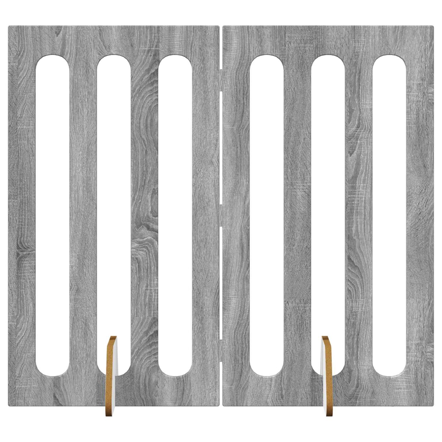 Opvouwbaar huisdierhek 2 pcs Grijze Sonoma 100,5 x 38 x 90 cm is nu te koop bij PeponiXL, paradijselijk wonen!