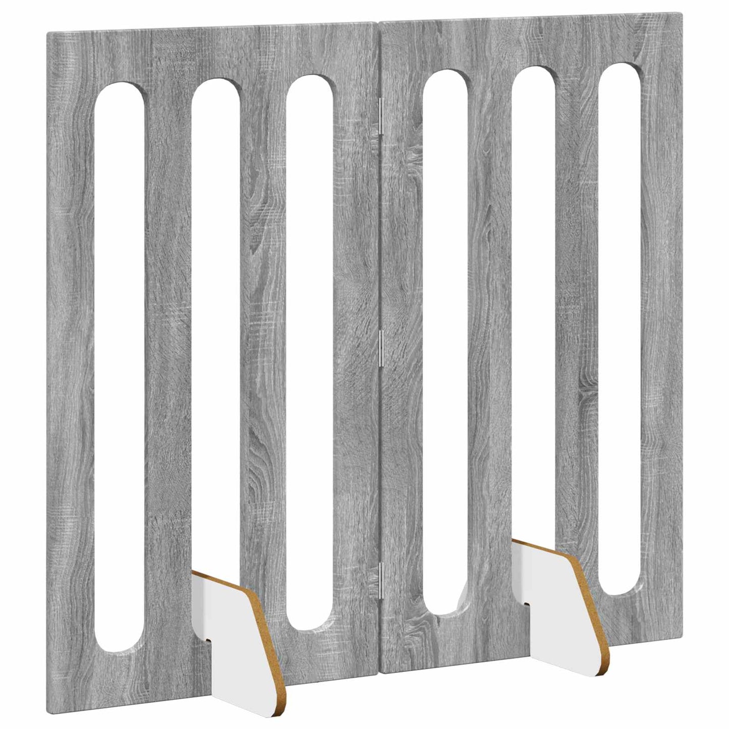 Opvouwbaar huisdierhek 2 pcs Grijze Sonoma 100,5 x 38 x 90 cm is nu te koop bij PeponiXL, paradijselijk wonen!