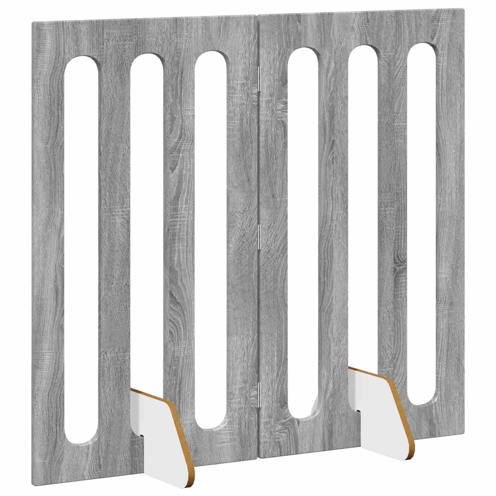 Opvouwbaar huisdierhek 2 pcs Grijze Sonoma 100,5 x 38 x 90 cm is nu te koop bij PeponiXL, paradijselijk wonen!
