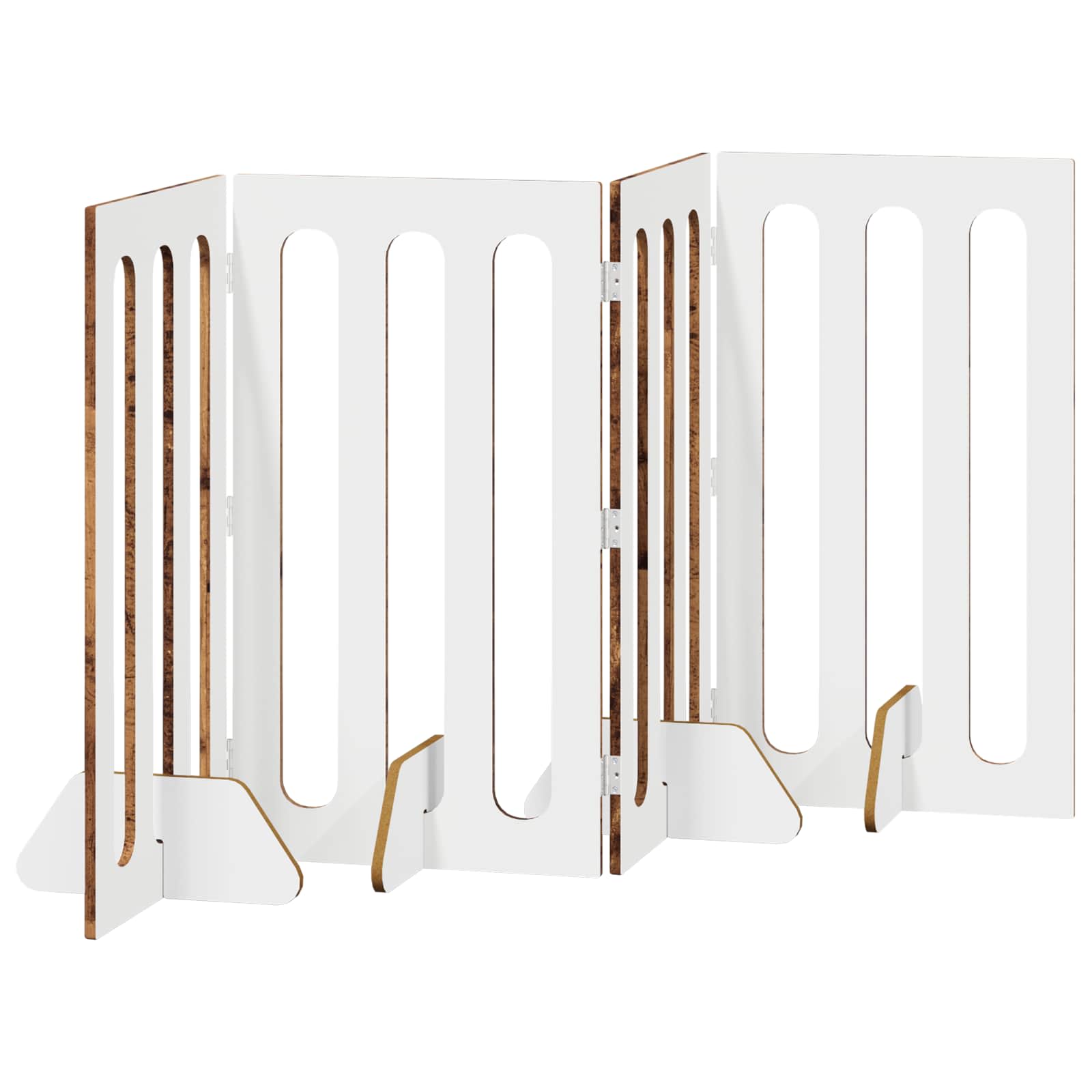Opvouwbaar huisdierhek 4 pcs Eikenhout 201 x 38 x 90 cm is nu te koop bij PeponiXL, paradijselijk wonen!