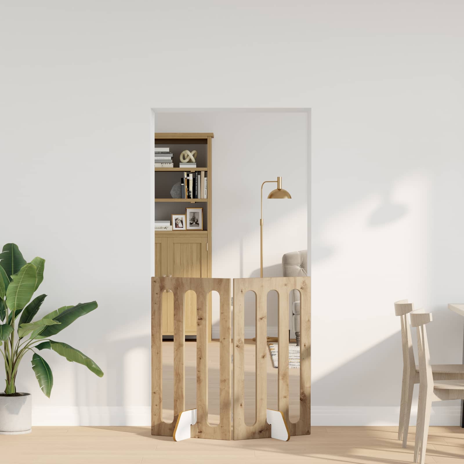 Opvouwbaar huisdierhek 2 pcs Artisan Eik 100,5 x 38 x 90 cm is nu te koop bij PeponiXL, paradijselijk wonen!