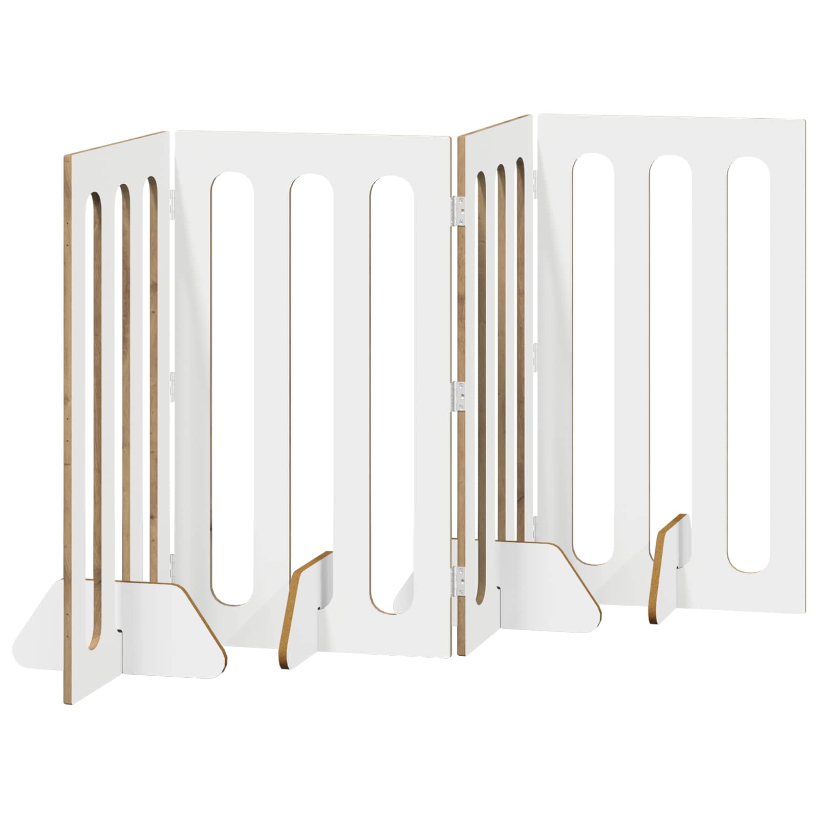 Opvouwbaar huisdierhek 4 pcs Artisan Eik 201 x 38 x 90 cm is nu te koop bij PeponiXL, paradijselijk wonen!