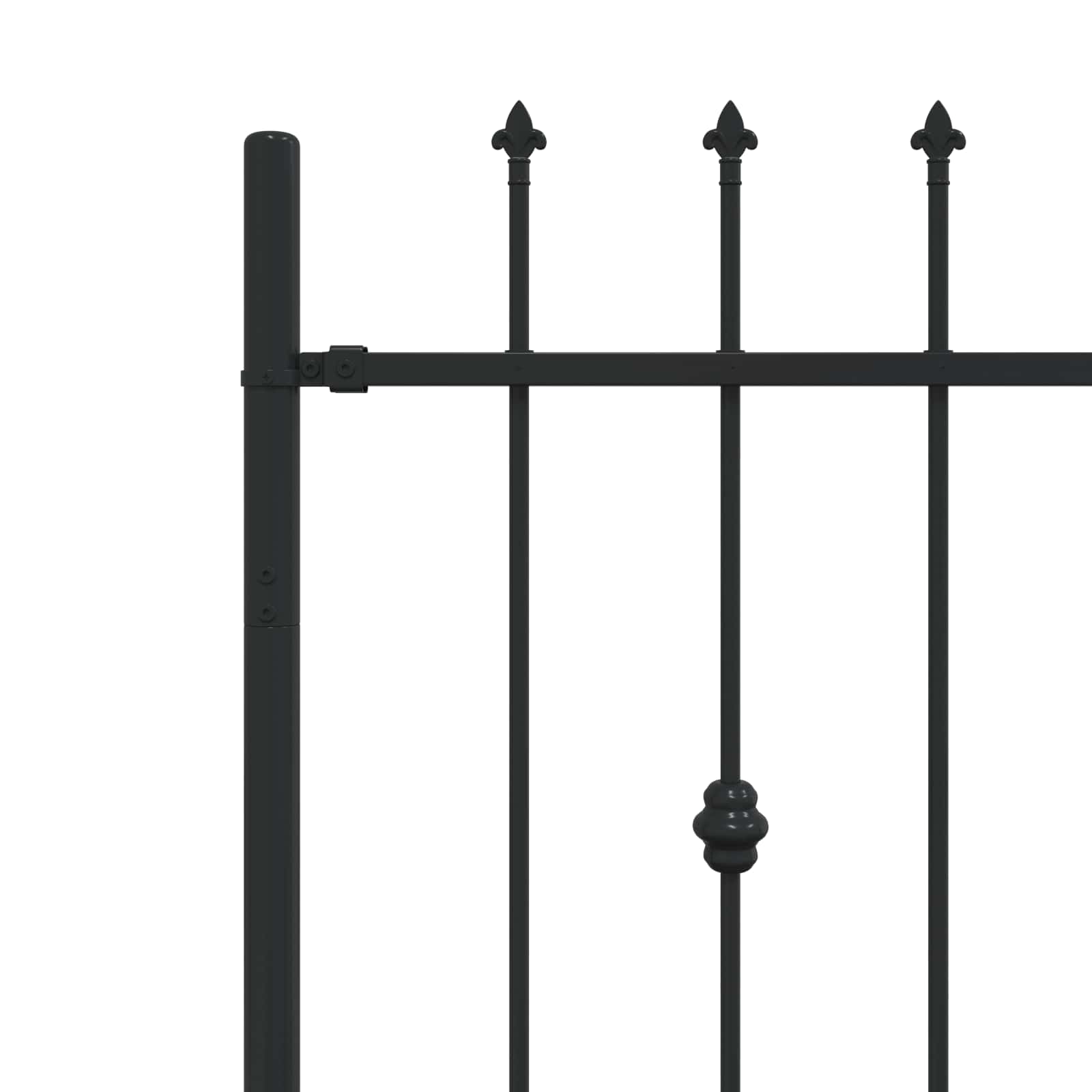 Spike Fence Asten Zwart 200 x 130 cm Gepoedercoat staal is nu te koop bij PeponiXL, paradijselijk wonen!
