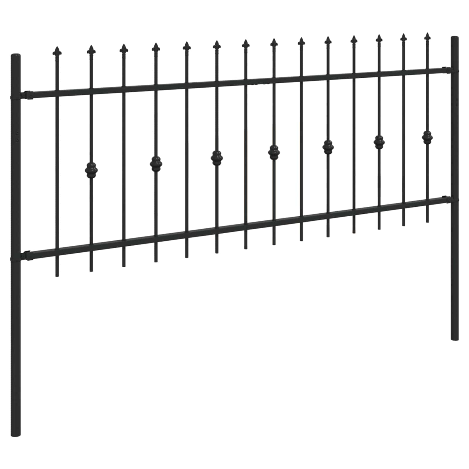 Spike Fence Asten Zwart 200 x 130 cm Gepoedercoat staal is nu te koop bij PeponiXL, paradijselijk wonen!